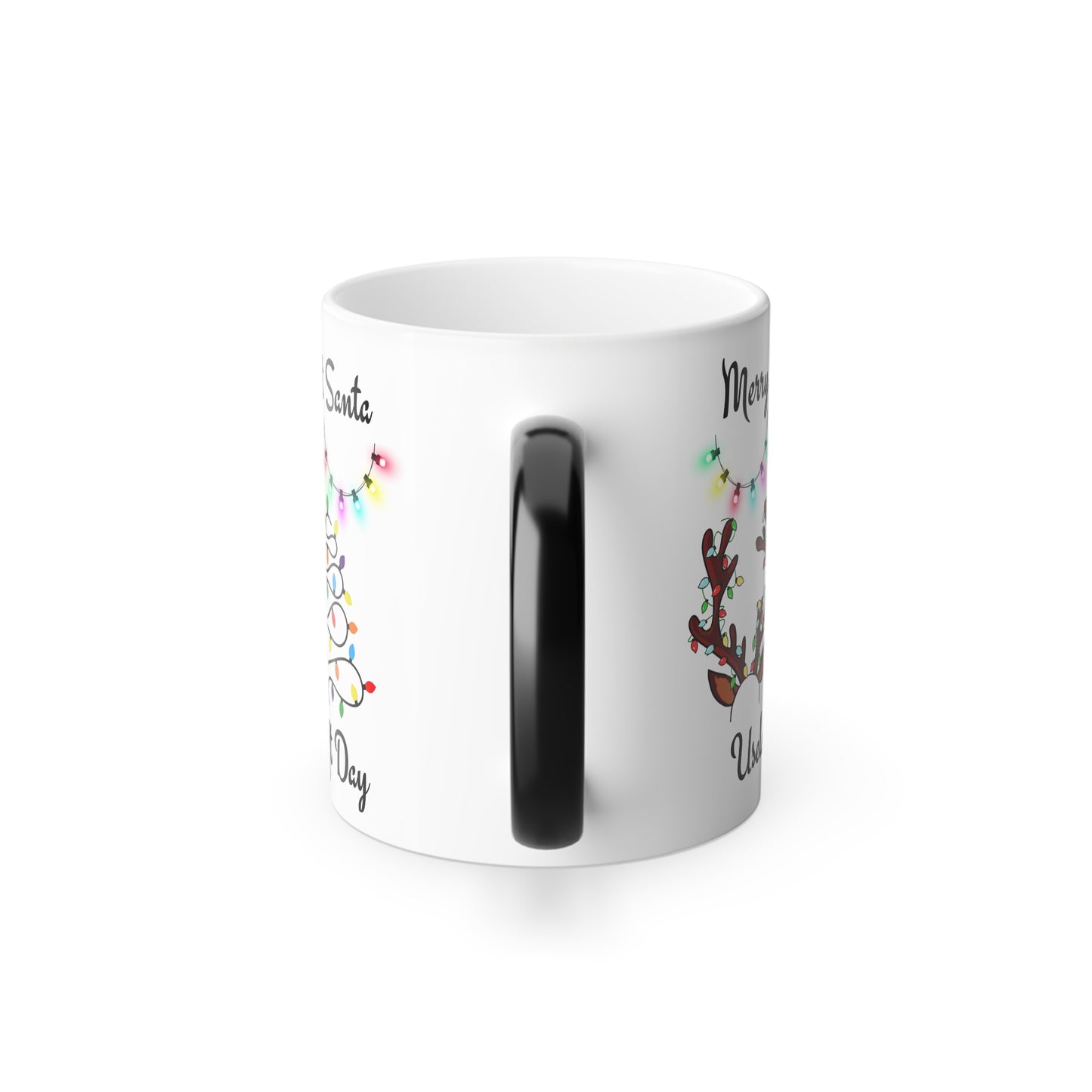 Colour Changing Secret Santa Holiday Mug  Merry Christmas & Santa