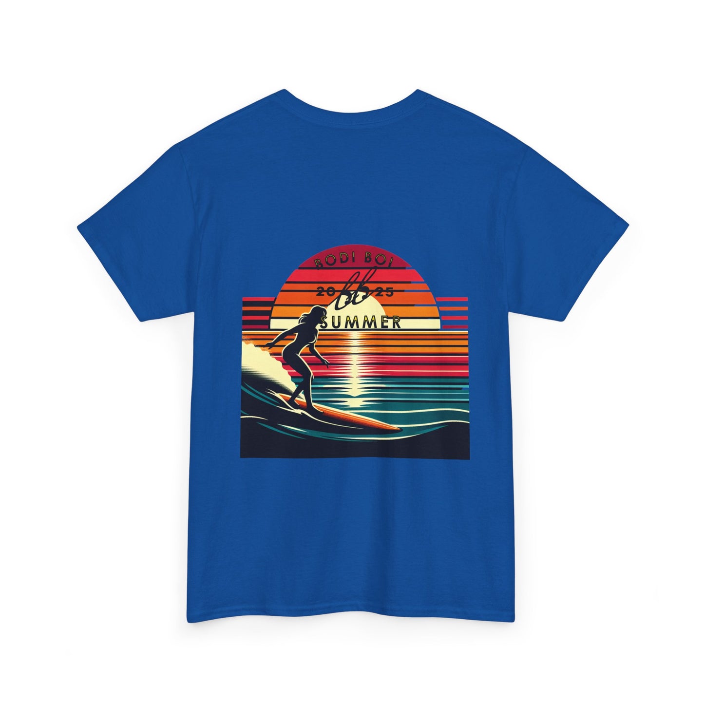 Surf Sunset Unisex Heavy Cotton Tee | Relaxed Summer Vibe, Perfect for Beach Days, Vacation, Gifts, Casual Wear, Fun Times