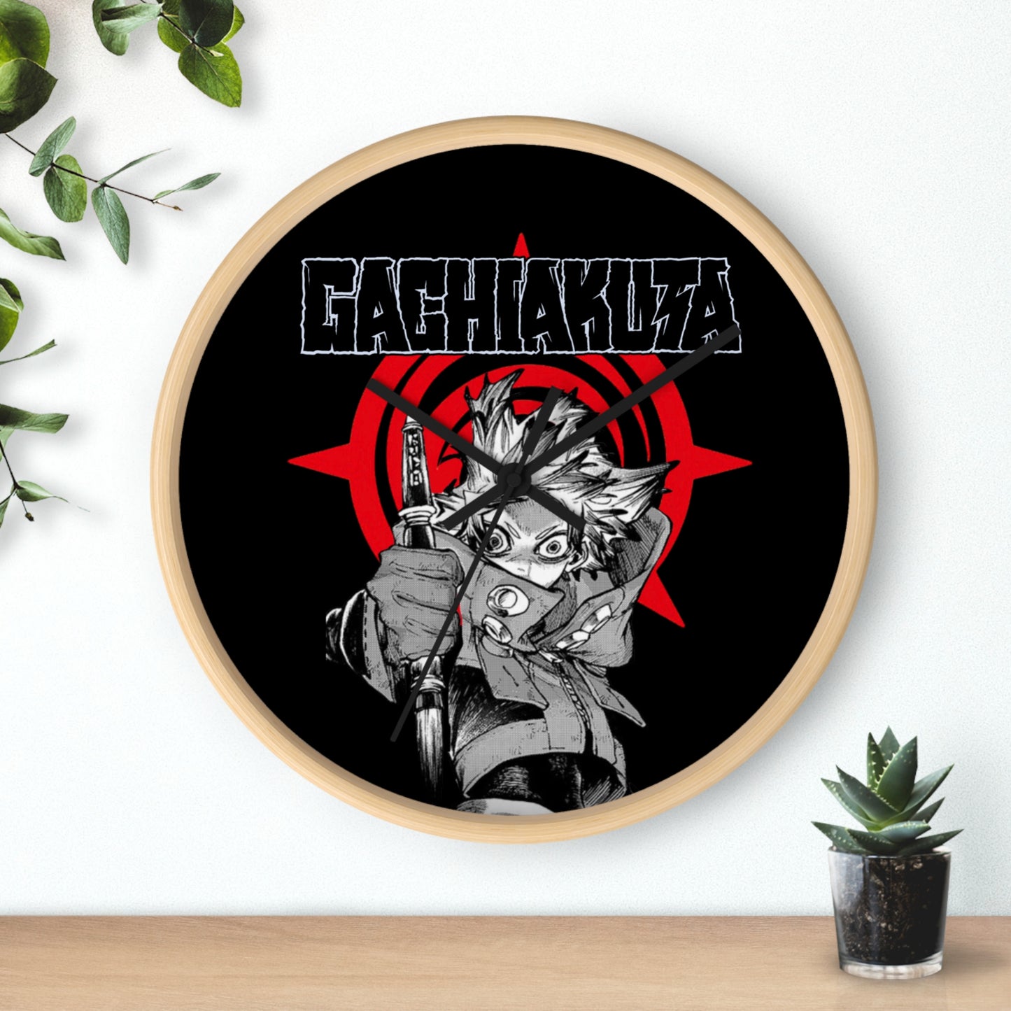 Gachiakuta Anime Character Wall Clock | Red Target Graphic, Manga Style