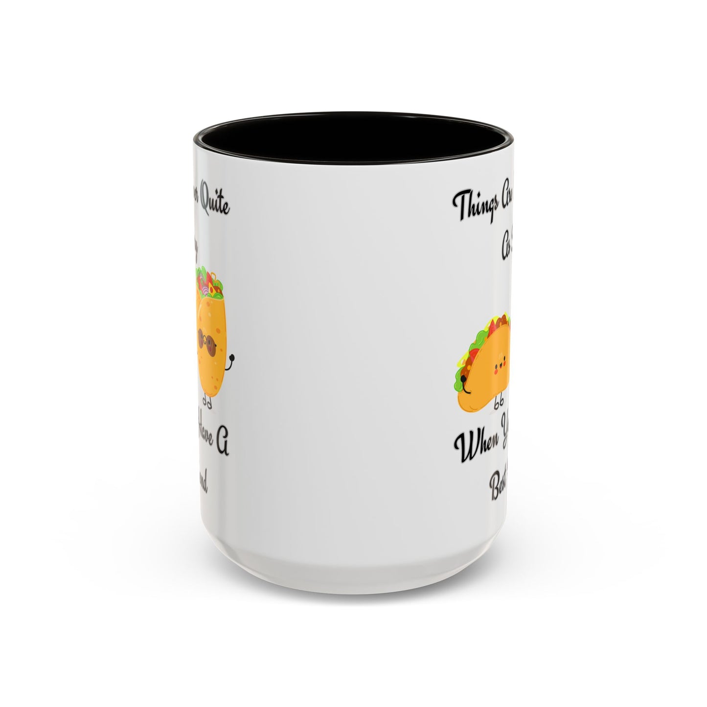Best Friend Taco Mugs, Colorful Coffee Cups, Cute Gift for Friends