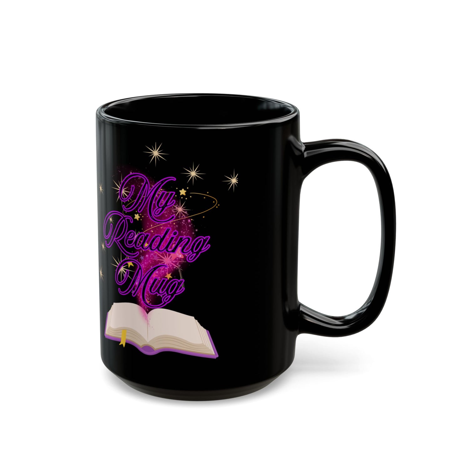 Enchanting Black Reading Mug  Perfect Gift for Book Lovers