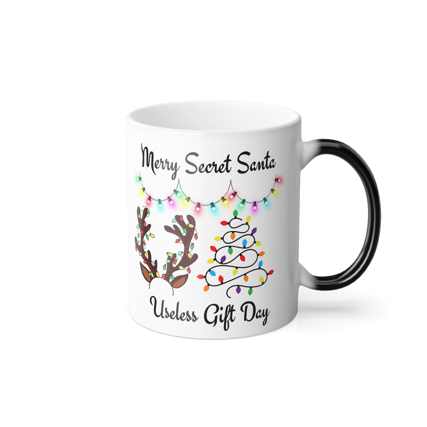 Colour Changing Secret Santa Holiday Mug  Merry Christmas & Santa