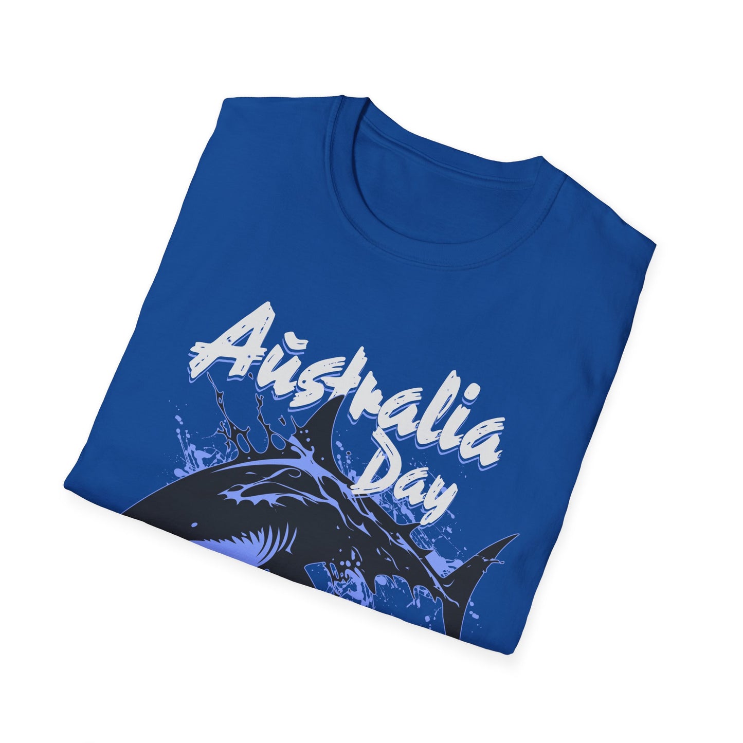 Australia Day Ready T-Shirt — Shark & Aussie Flag Celebration Tee