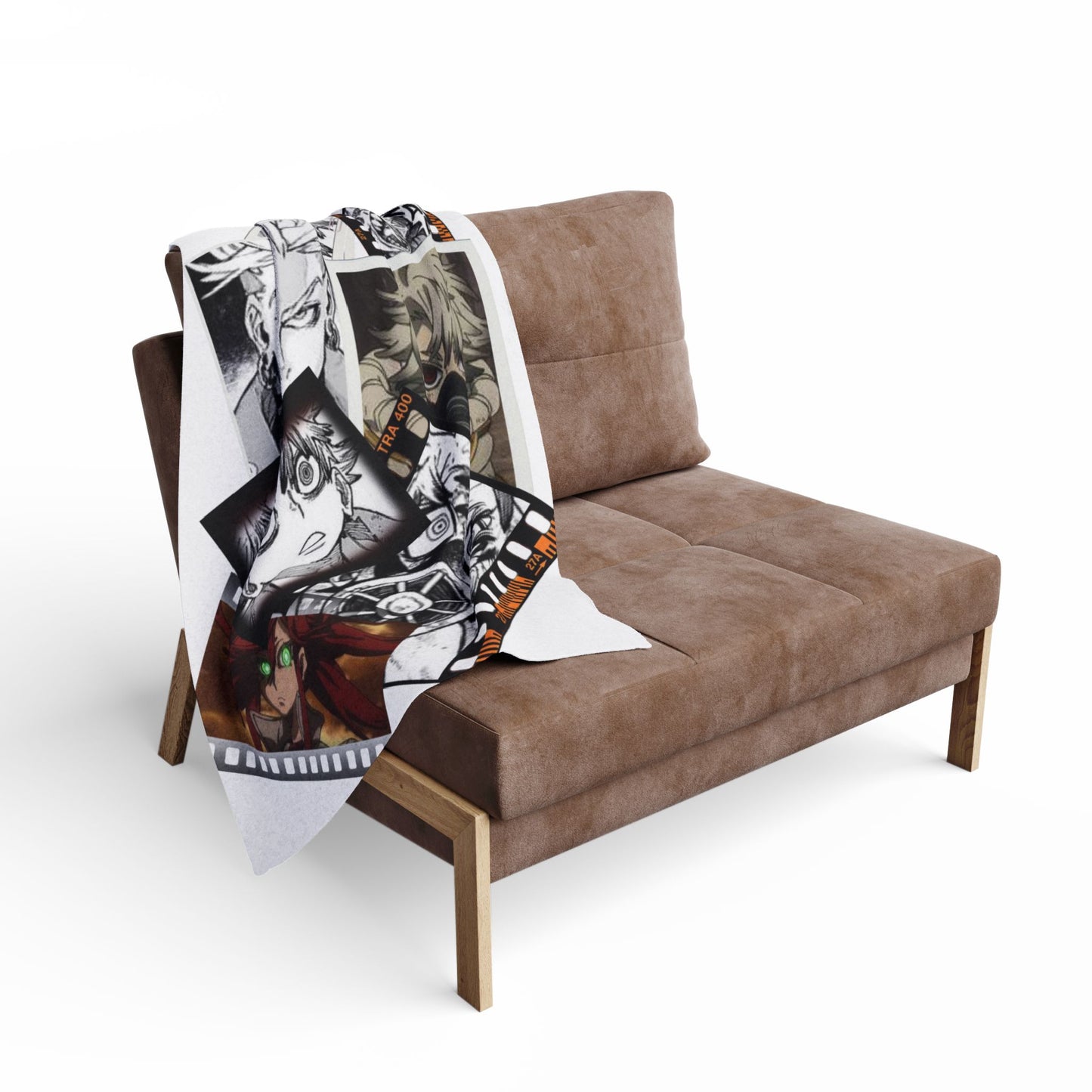 Anime-Inspired Arctic Fleece Blanket, Cozy Throw for Movie Nights