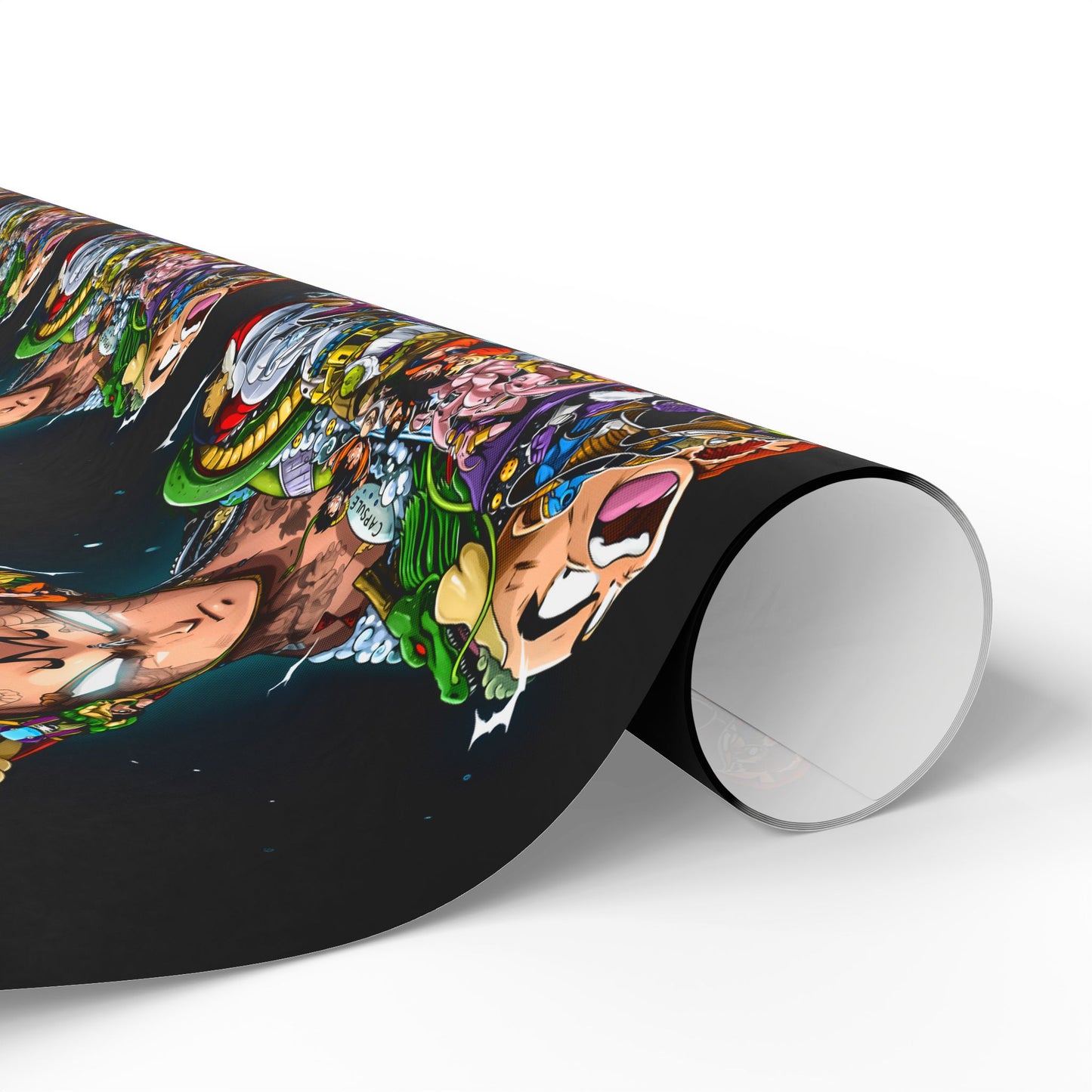 Wrapping Paper Roll — Colorful Anime Collage Gift Wrap