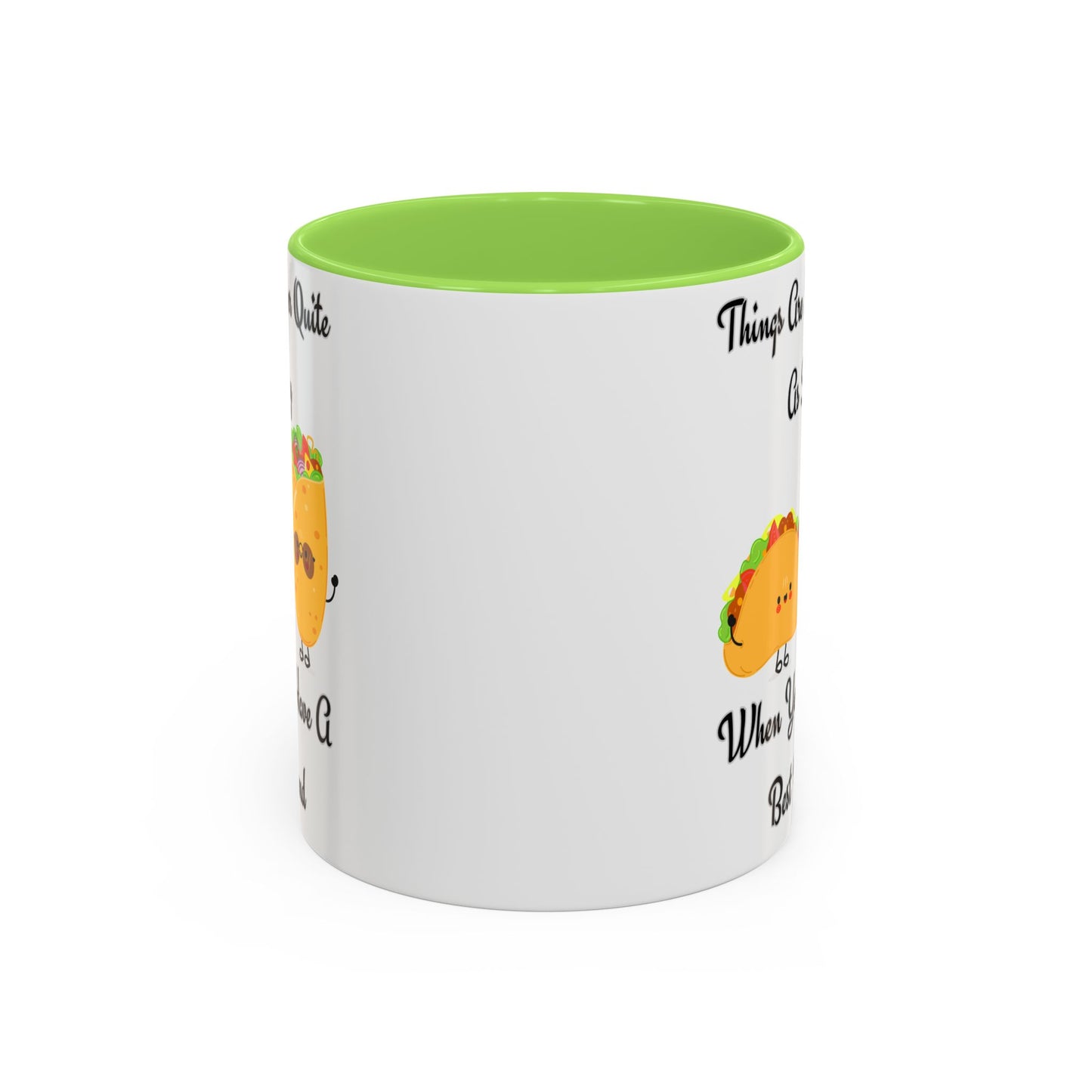 Best Friend Taco Mugs, Colorful Coffee Cups, Cute Gift for Friends