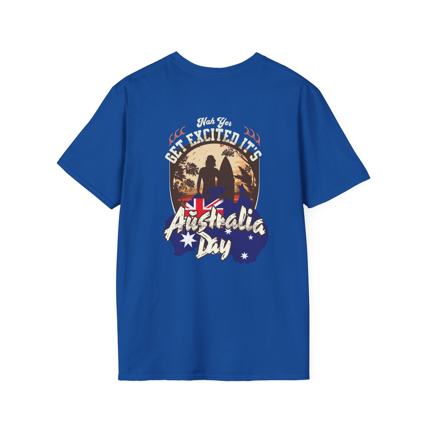 Australia Day T-Shirt – “Get Excited It’s Australia Day” Retro Beach Design