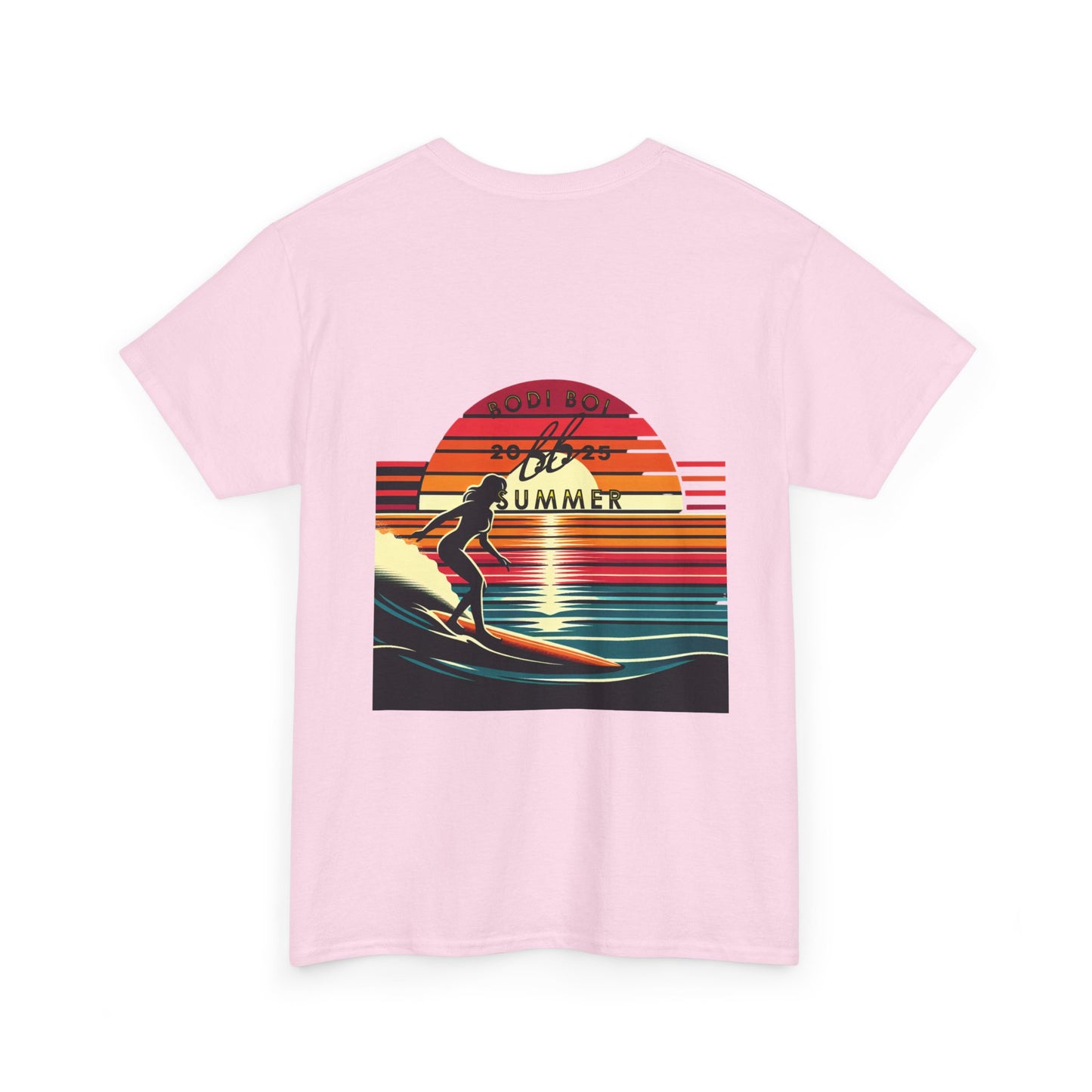 Surf Sunset Unisex Heavy Cotton Tee | Relaxed Summer Vibe, Perfect for Beach Days, Vacation, Gifts, Casual Wear, Fun Times