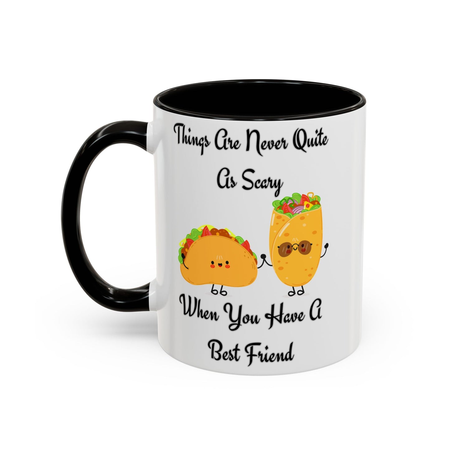 Best Friend Taco Mugs, Colorful Coffee Cups, Cute Gift for Friends