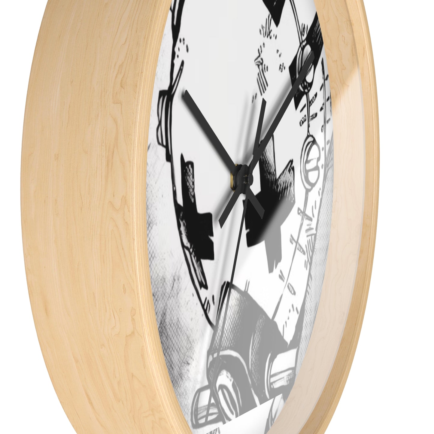Gachiakuta Wall Clock | Gothic Skull Art, Monochrome