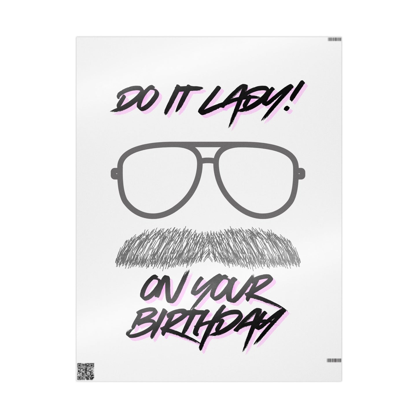 Fun Birthday Wrapping Paper Roll, Birthday Gift Wrap, Do It Lady Wrapping, Party Supplies, Celebration Wrapping Paper, Gift Wrapping Ideas