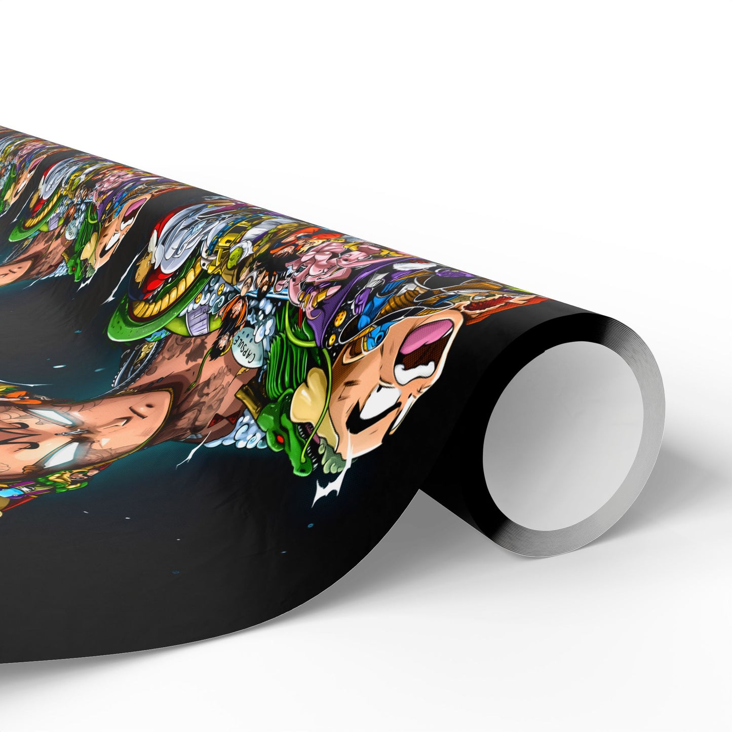 Wrapping Paper Roll — Colorful Anime Collage Gift Wrap