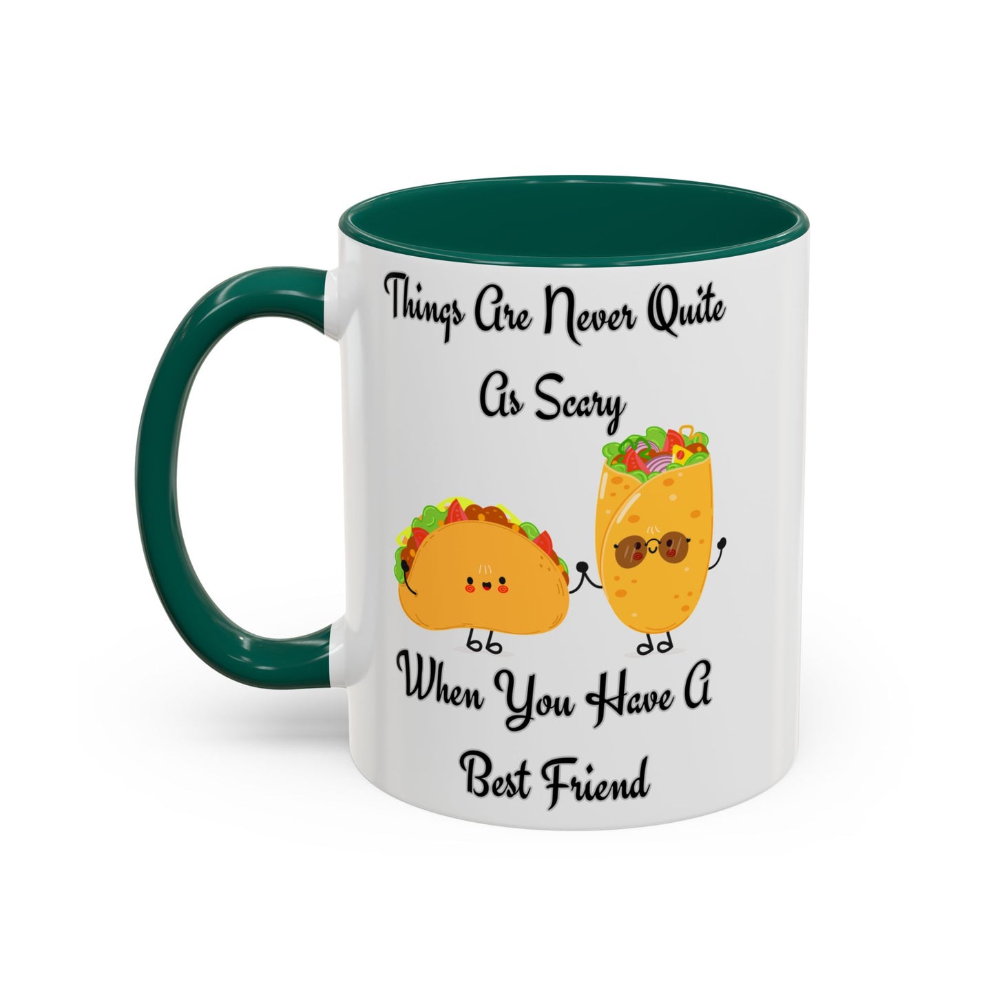 Best Friend Taco Mugs, Colorful Coffee Cups, Cute Gift for Friends