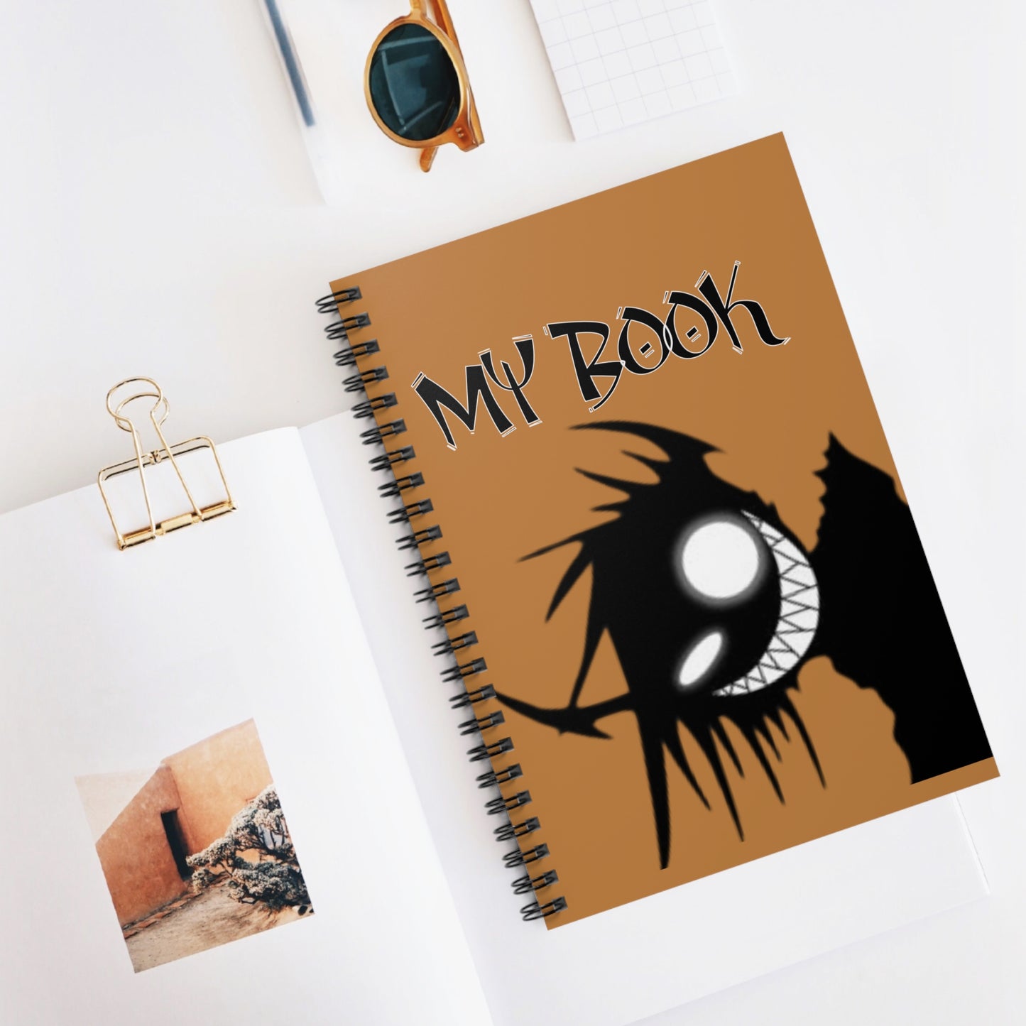 Spiral Notebook — Creepy Grin 'My Book' Journal for Gothic & Halloween Fans