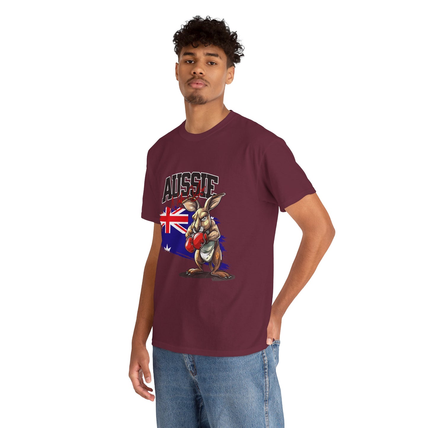 Aussie Boxing Kangaroo T-Shirt – Australian Flag Graphic Tee