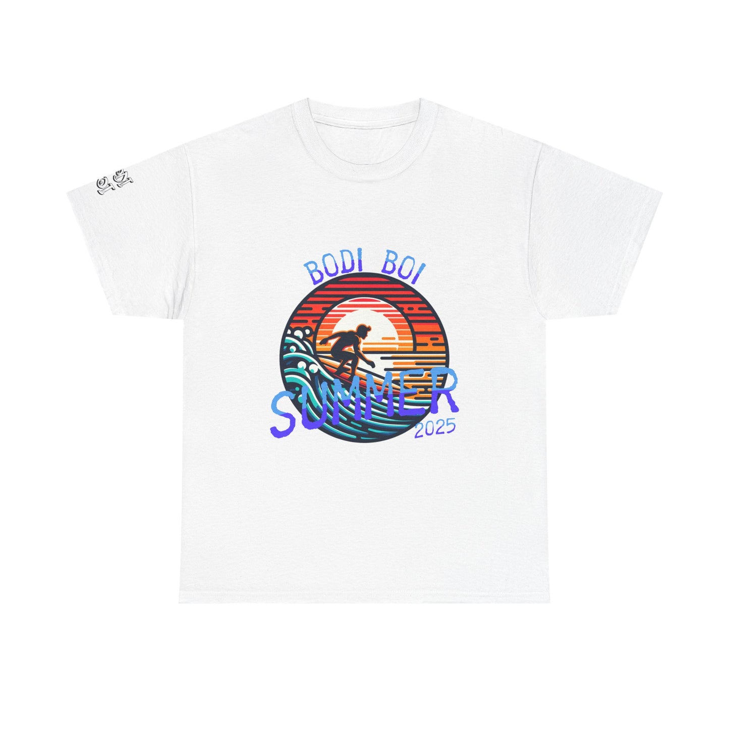 Summer Vibes Unisex Heavy Cotton Tee, Beach Shirt, Surfing Apparel, Casual Wear, Gift for Surfers, Summer 2025 Tee