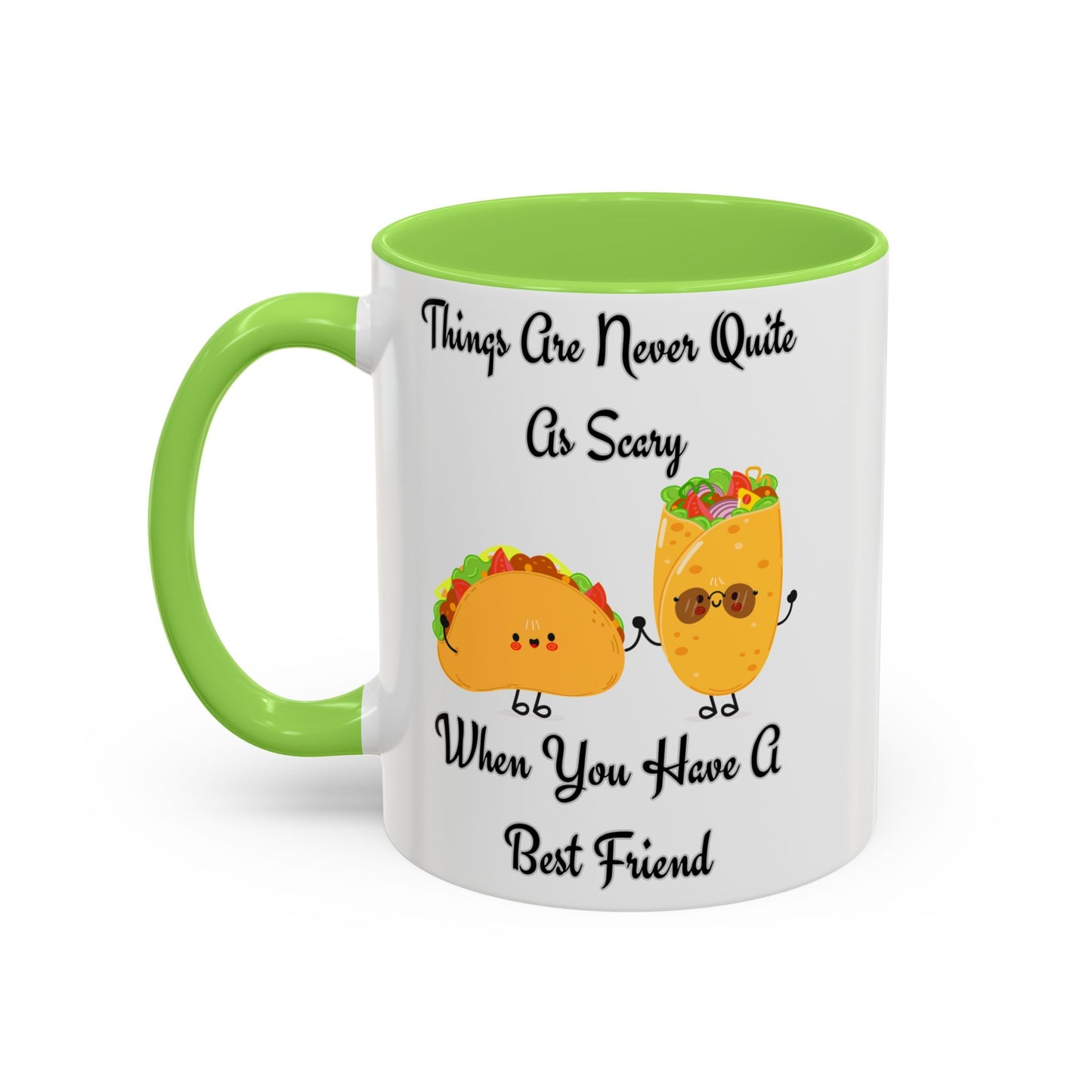 Best Friend Taco Mugs, Colorful Coffee Cups, Cute Gift for Friends