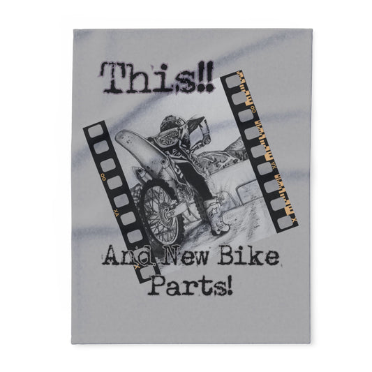Motocross Fleece Blanket Cozy Throw for Riders, Gift for Bikers,
