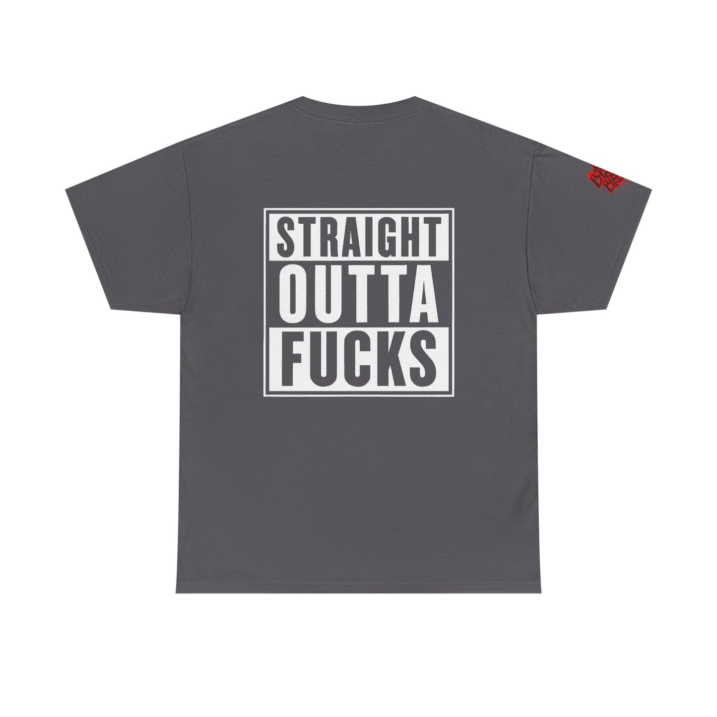 Straight Outta F*cks Unisex Heavy Cotton Tee - Casual Wear, Funny Shirt, Gift for Him/Her, Everyday Tee, Statement Shirt