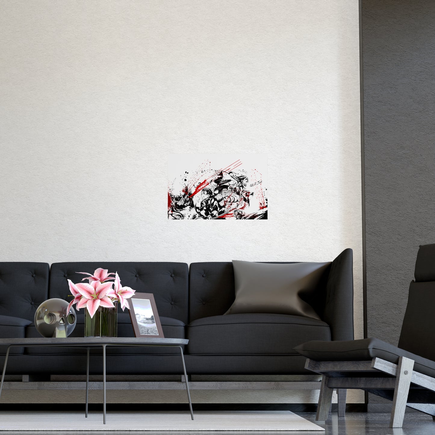 Demon Slayer Ink-Splash Matte Poster — Dynamic Anime Wall Art (Vertical & Horizontal)