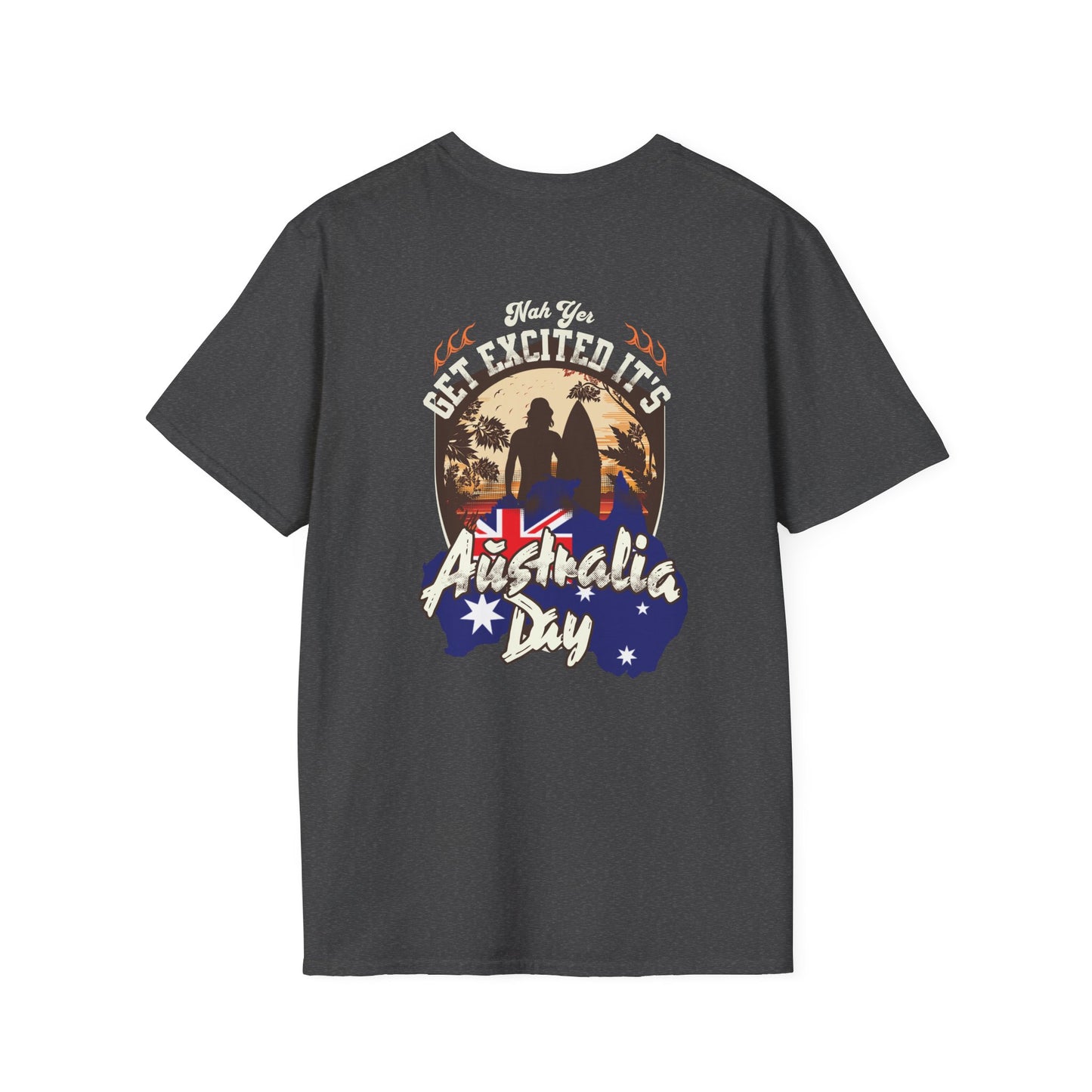 Australia Day T-Shirt – “Get Excited It’s Australia Day” Retro Beach Design
