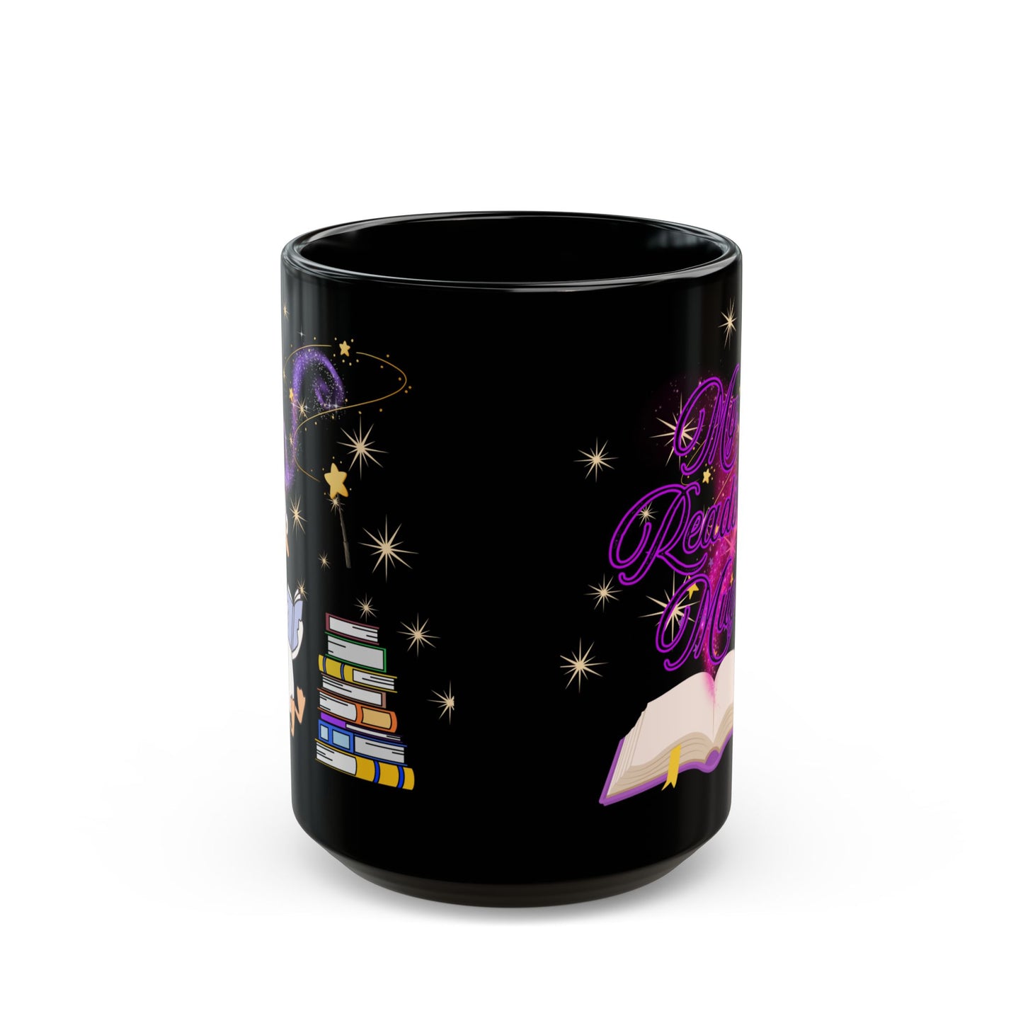 Enchanting Black Reading Mug  Perfect Gift for Book Lovers