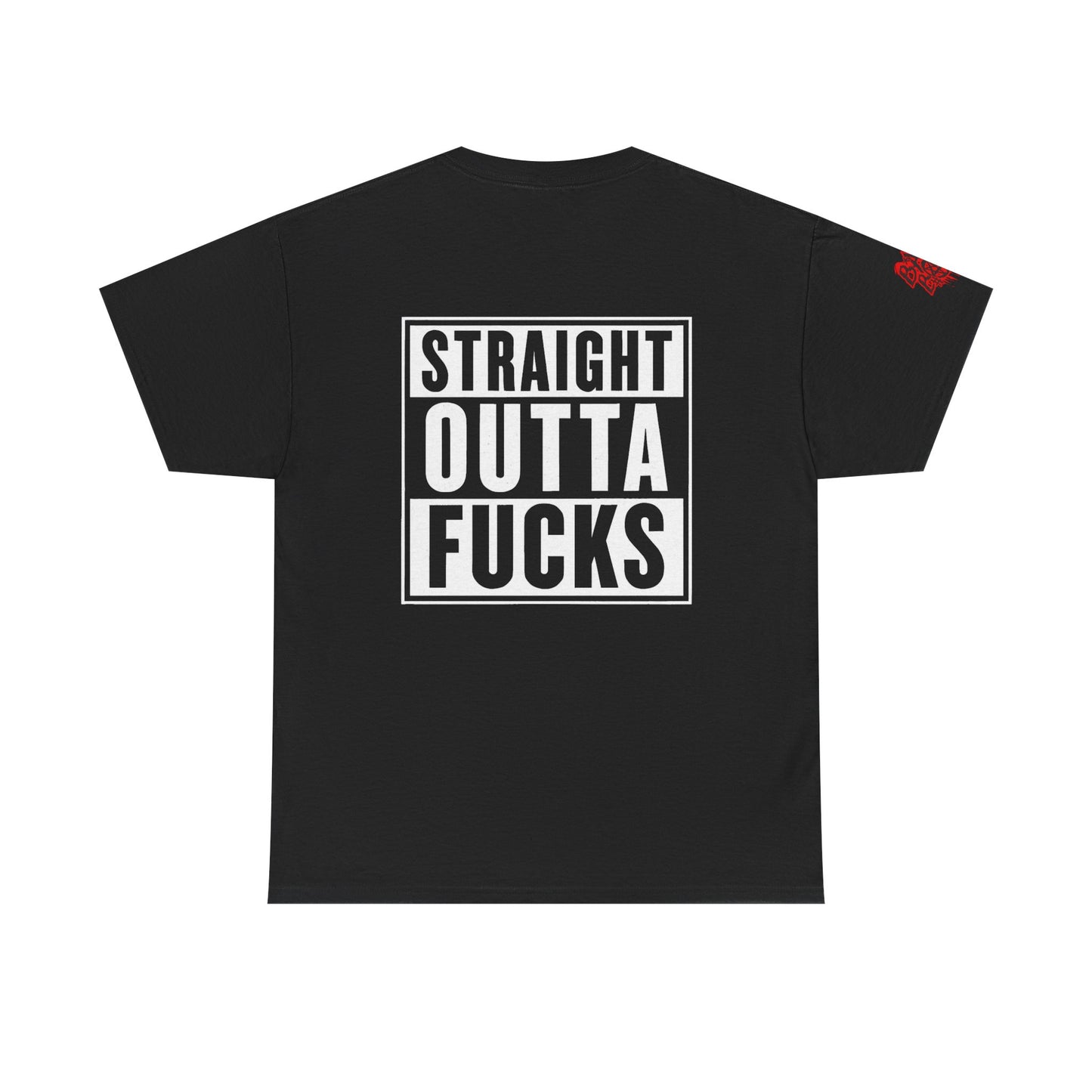 Straight Outta F*cks Unisex Heavy Cotton Tee - Casual Wear, Funny Shirt, Gift for Him/Her, Everyday Tee, Statement Shirt