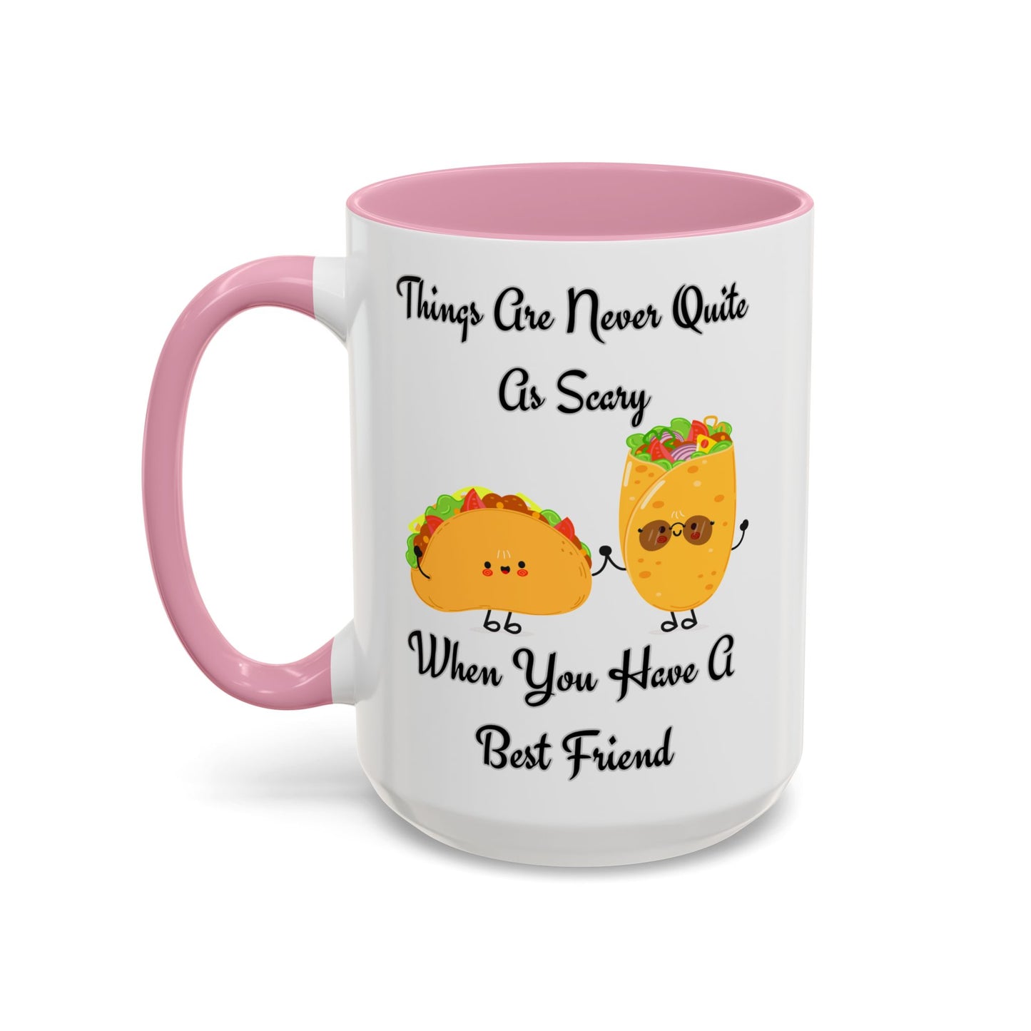 Best Friend Taco Mugs, Colorful Coffee Cups, Cute Gift for Friends