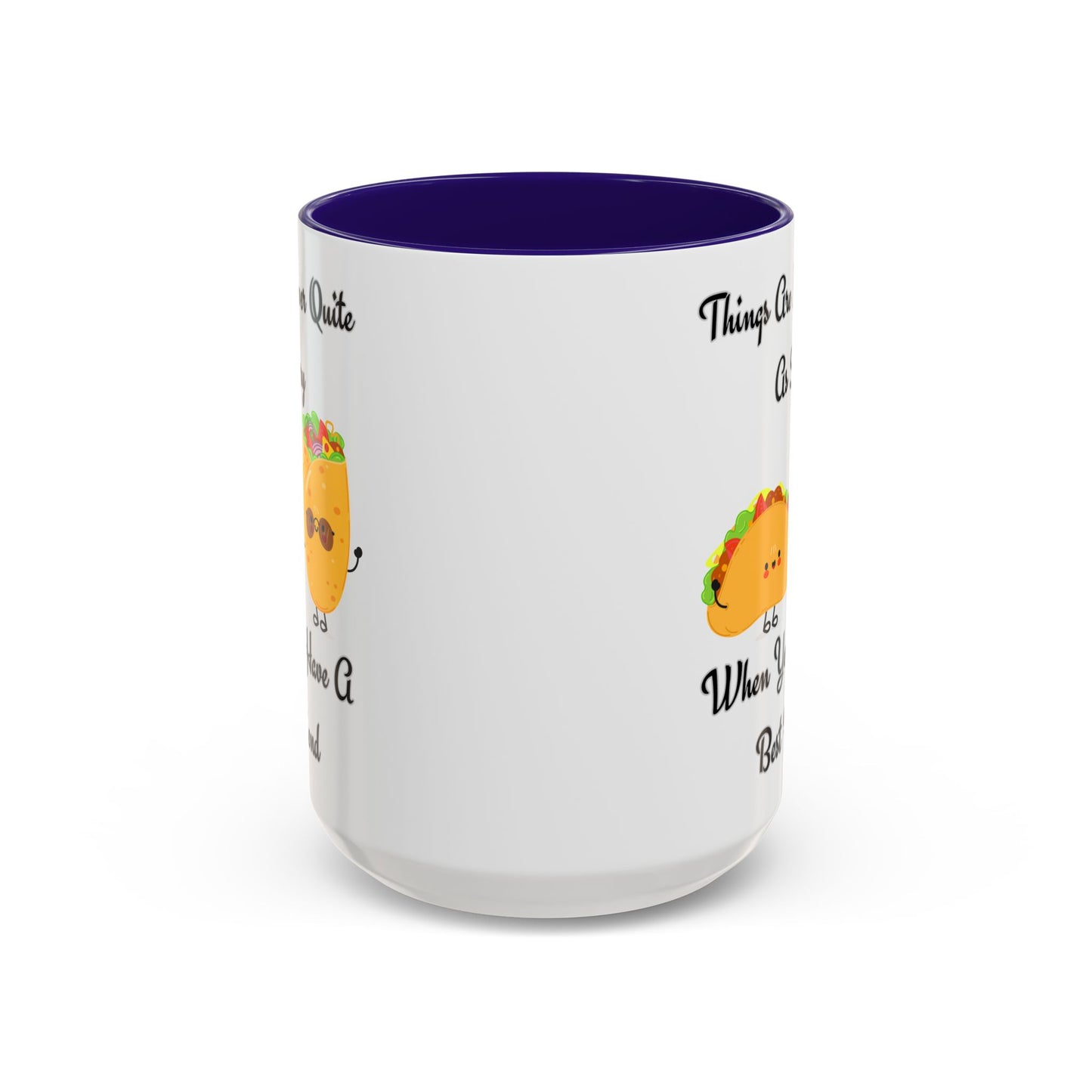 Best Friend Taco Mugs, Colorful Coffee Cups, Cute Gift for Friends