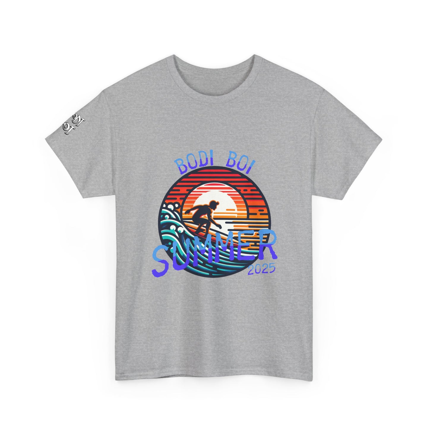 Summer Vibes Unisex Heavy Cotton Tee, Beach Shirt, Surfing Apparel, Casual Wear, Gift for Surfers, Summer 2025 Tee