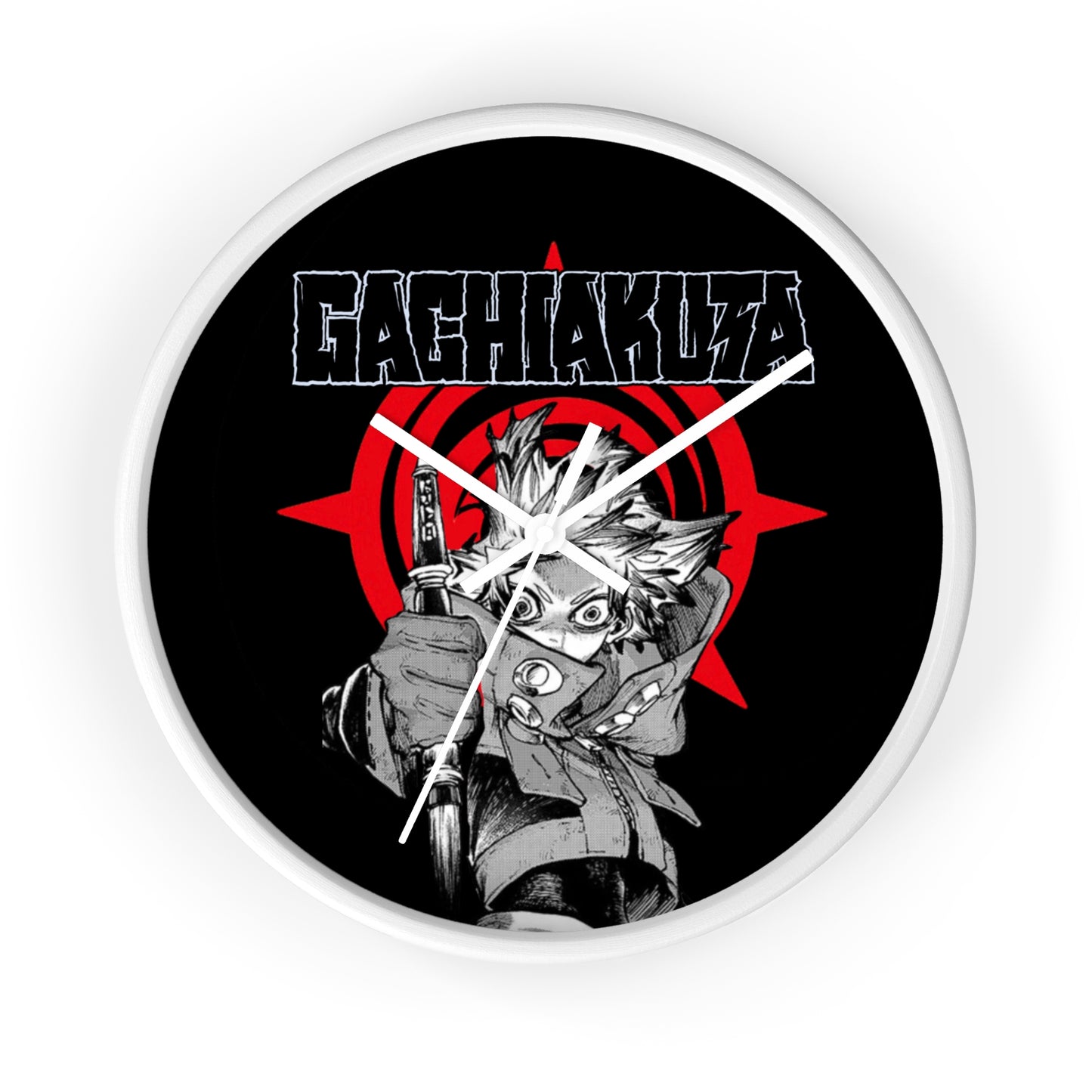Gachiakuta Anime Character Wall Clock | Red Target Graphic, Manga Style
