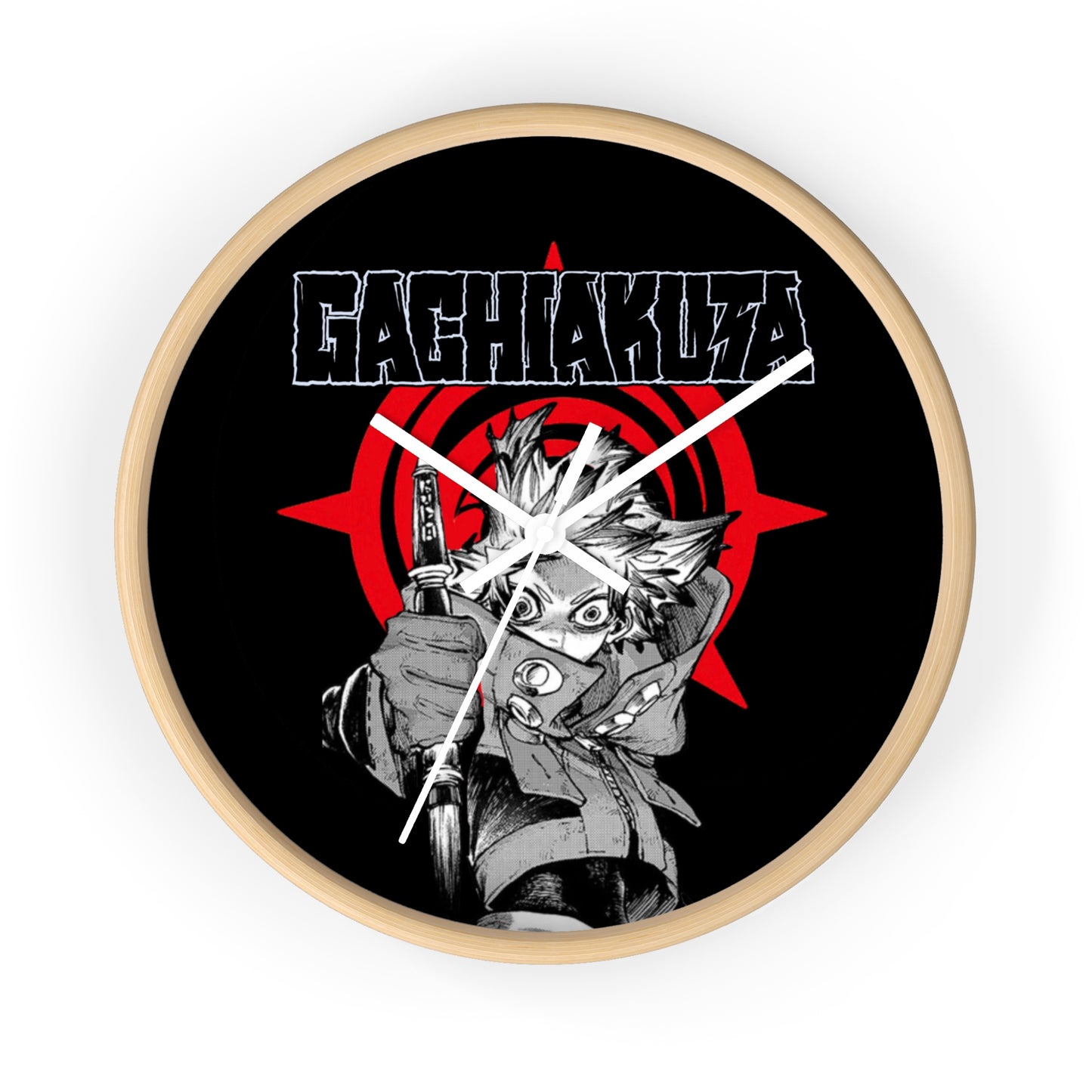 Gachiakuta Anime Character Wall Clock | Red Target Graphic, Manga Style