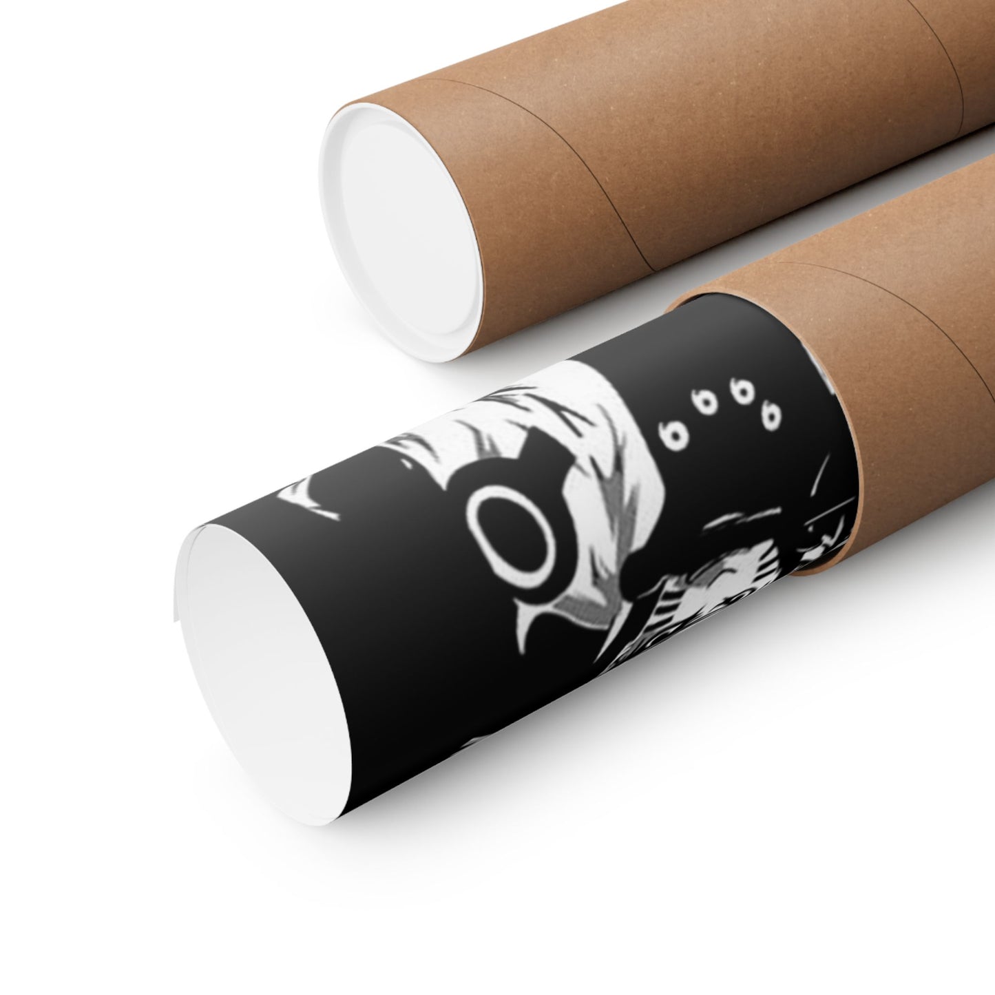 Anime Black & White Character Collage Poster - Matte Vertical Wall Art