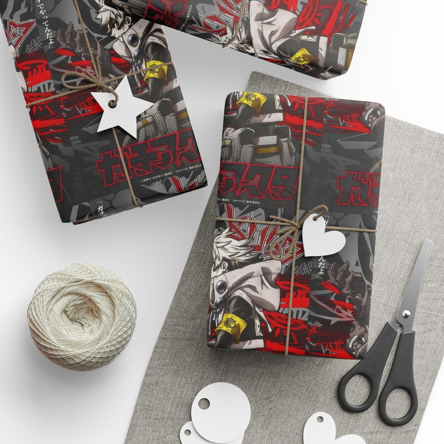 Gachiakuta Wrapping Paper | Gothic Red Black Graphic