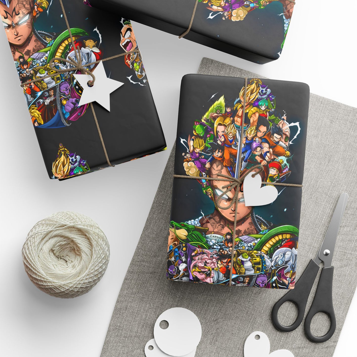 Wrapping Paper Roll — Colorful Anime Collage Gift Wrap