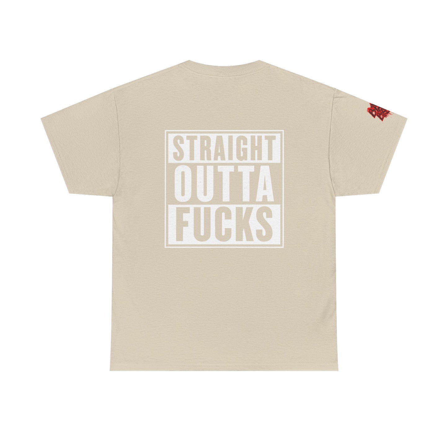 Straight Outta F*cks Unisex Heavy Cotton Tee - Casual Wear, Funny Shirt, Gift for Him/Her, Everyday Tee, Statement Shirt