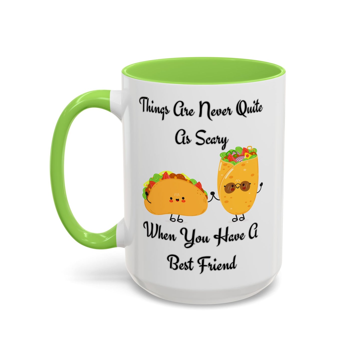 Best Friend Taco Mugs, Colorful Coffee Cups, Cute Gift for Friends