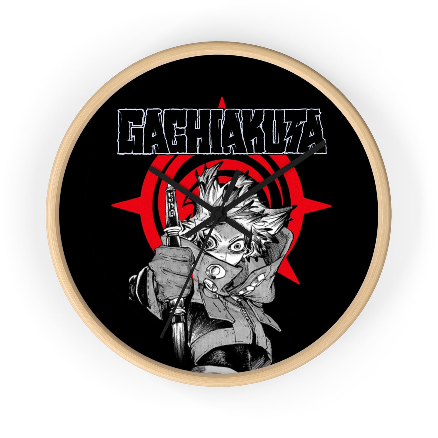 Gachiakuta Anime Character Wall Clock | Red Target Graphic, Manga Style