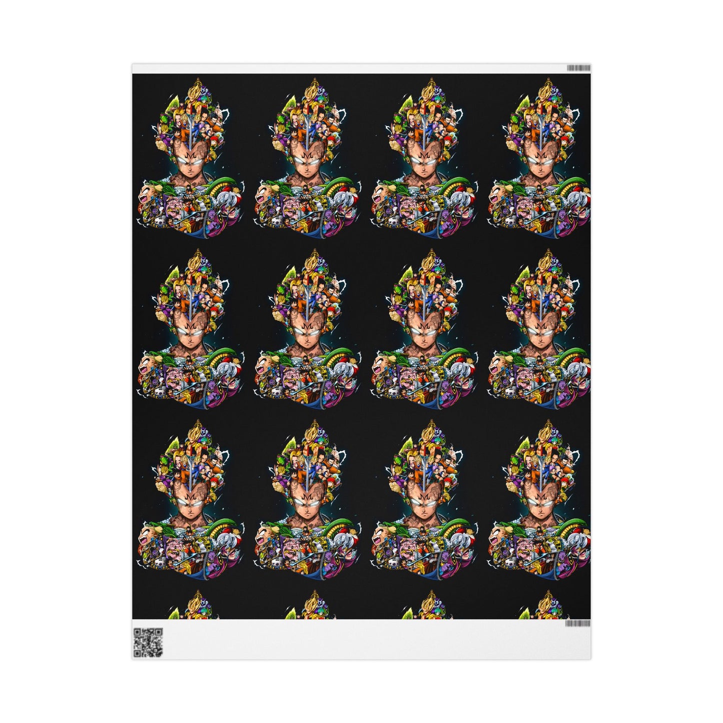 Wrapping Paper Roll — Colorful Anime Collage Gift Wrap