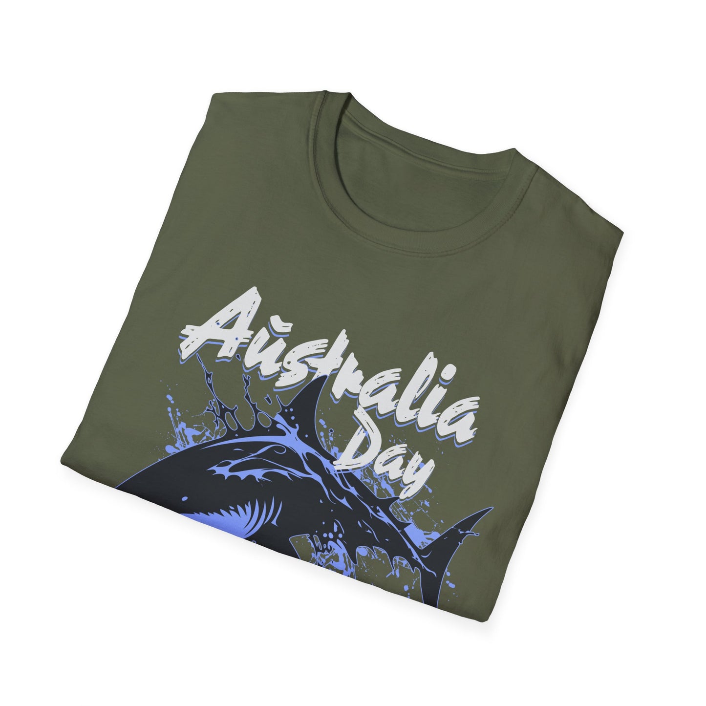 Australia Day Ready T-Shirt — Shark & Aussie Flag Celebration Tee