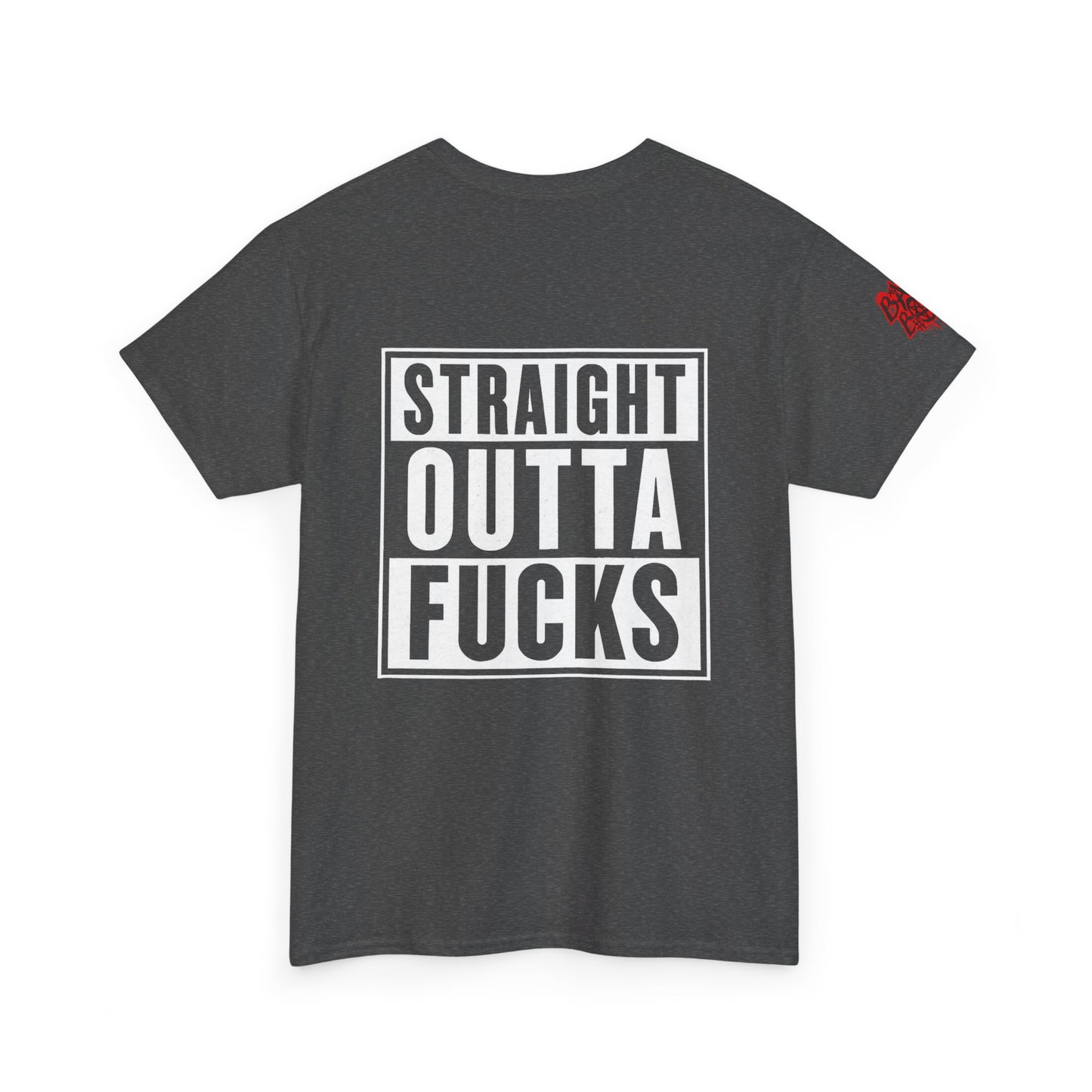 Straight Outta F*cks Unisex Heavy Cotton Tee - Casual Wear, Funny Shirt, Gift for Him/Her, Everyday Tee, Statement Shirt