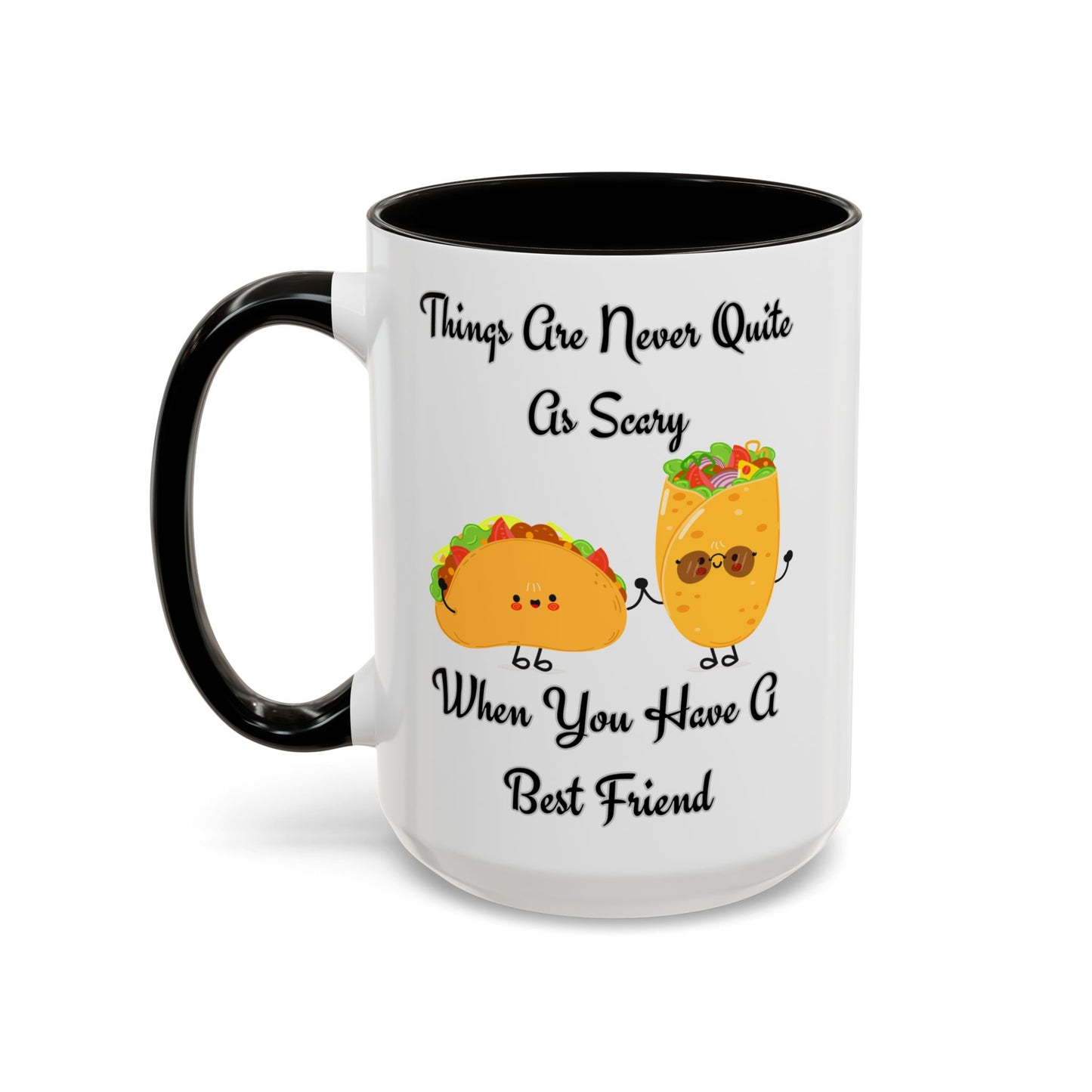 Best Friend Taco Mugs, Colorful Coffee Cups, Cute Gift for Friends