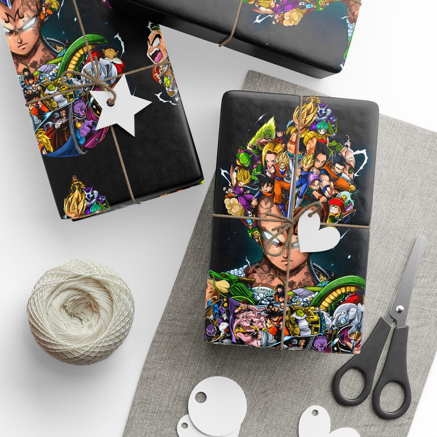 Wrapping Paper Roll — Colorful Anime Collage Gift Wrap