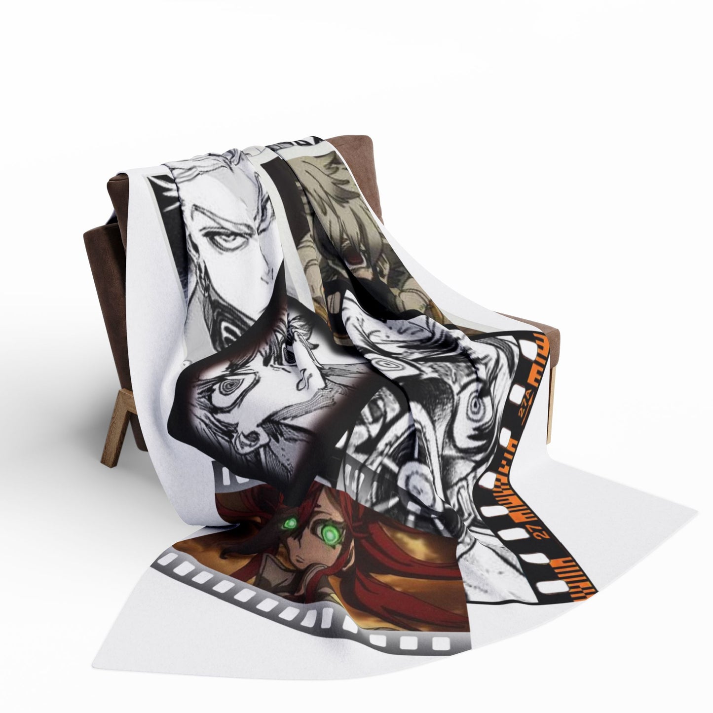 Anime-Inspired Arctic Fleece Blanket, Cozy Throw for Movie Nights
