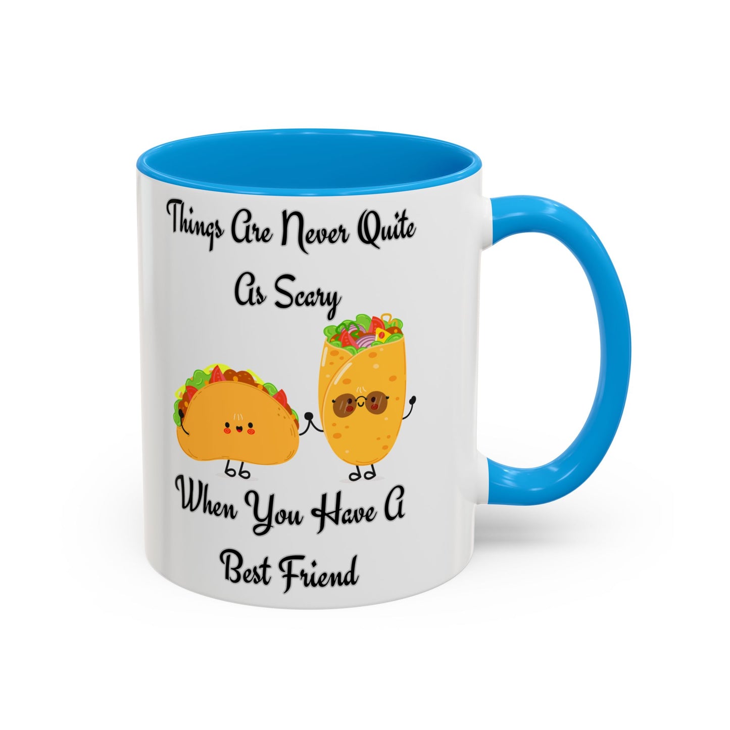 Best Friend Taco Mugs, Colorful Coffee Cups, Cute Gift for Friends