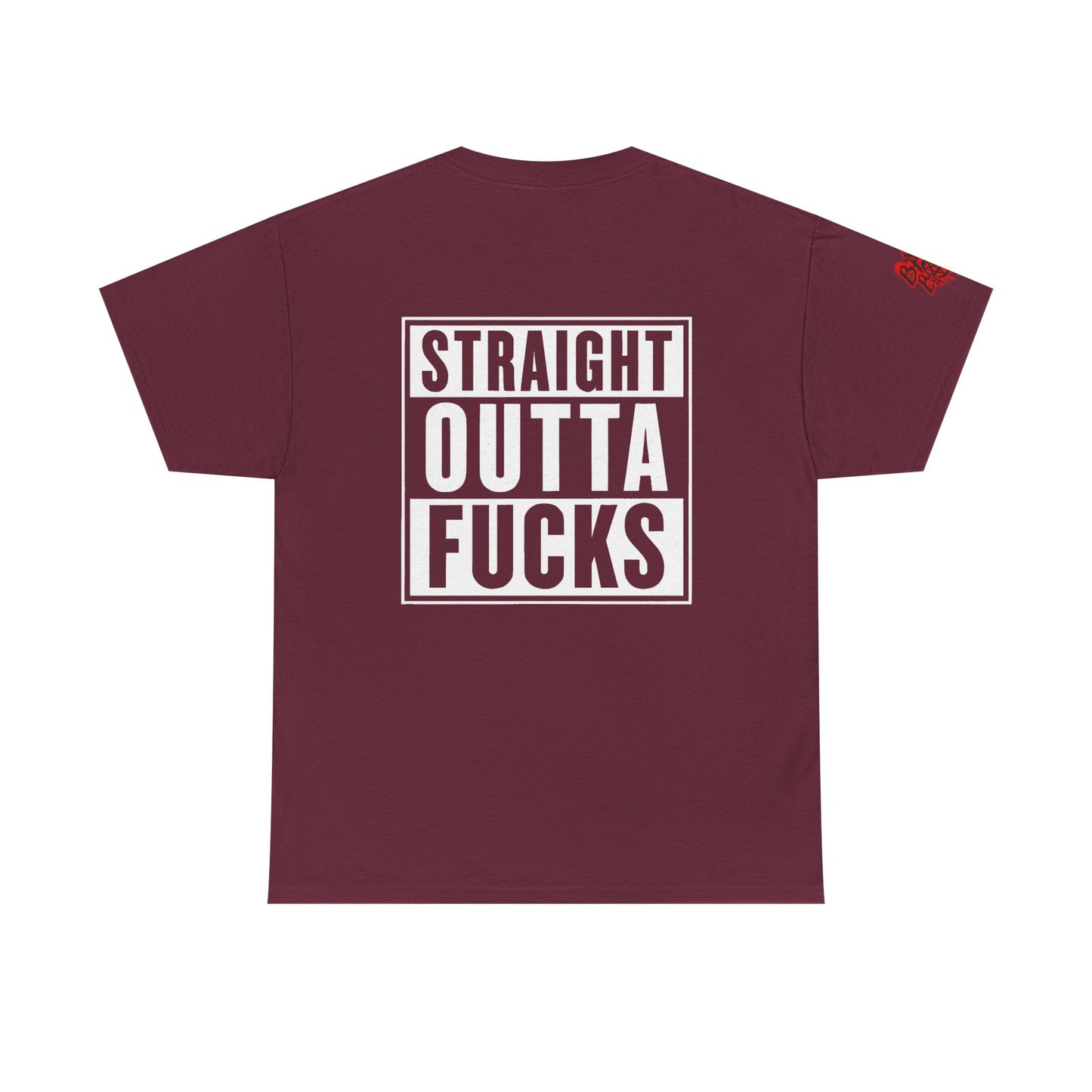 Straight Outta F*cks Unisex Heavy Cotton Tee - Casual Wear, Funny Shirt, Gift for Him/Her, Everyday Tee, Statement Shirt