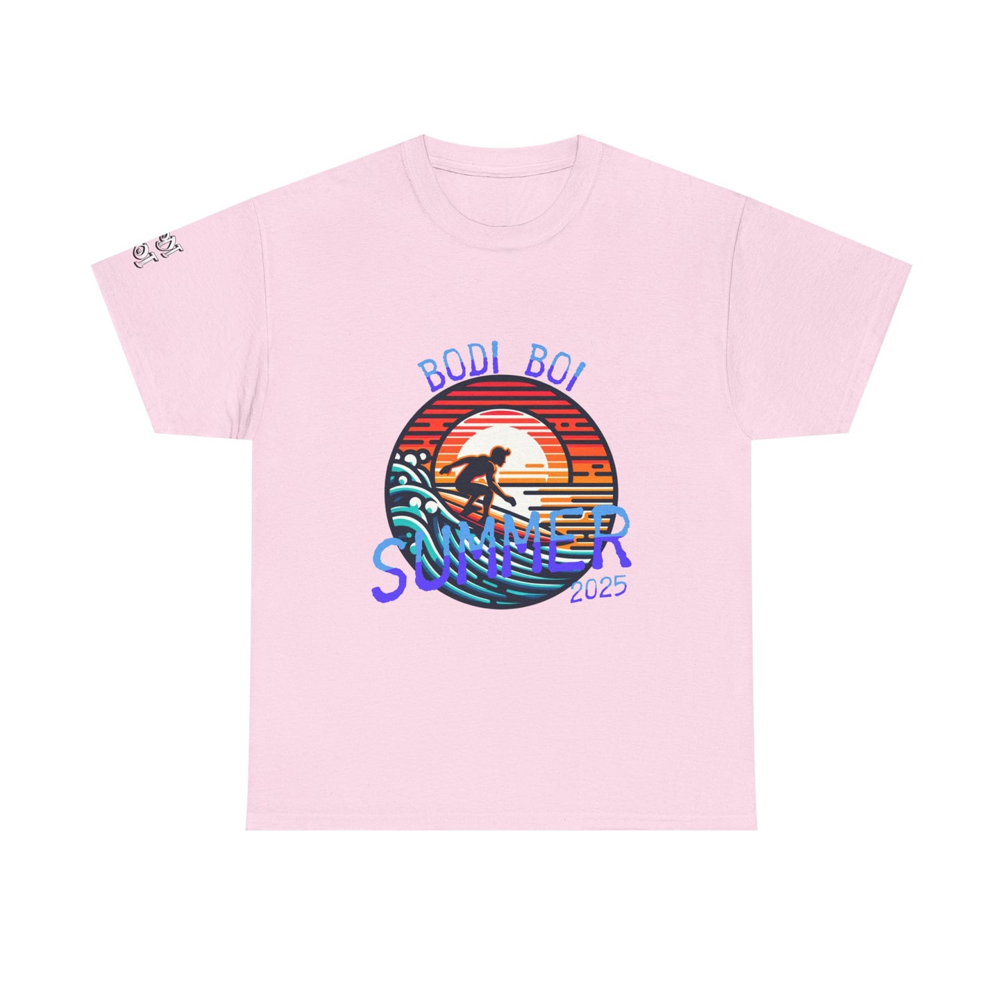 Summer Vibes Unisex Heavy Cotton Tee, Beach Shirt, Surfing Apparel, Casual Wear, Gift for Surfers, Summer 2025 Tee