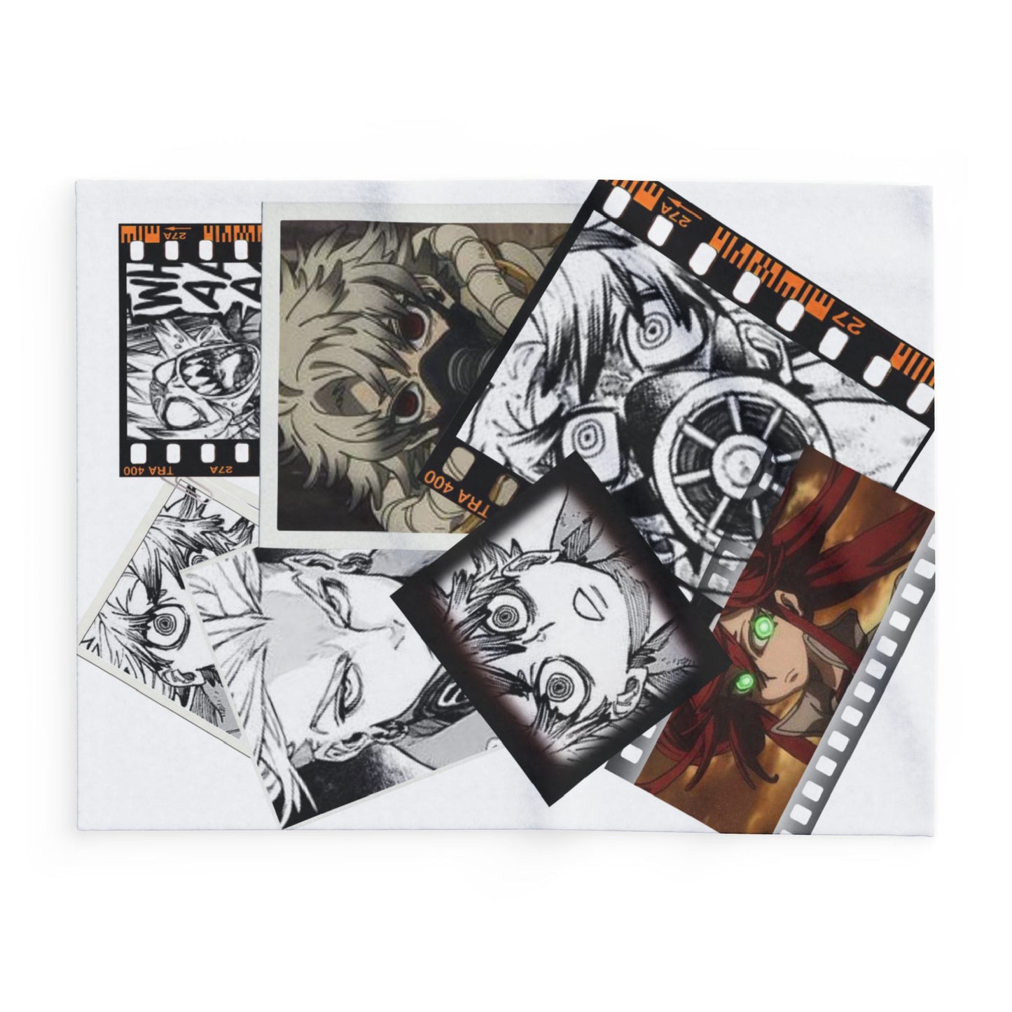 Anime-Inspired Arctic Fleece Blanket, Cozy Throw for Movie Nights
