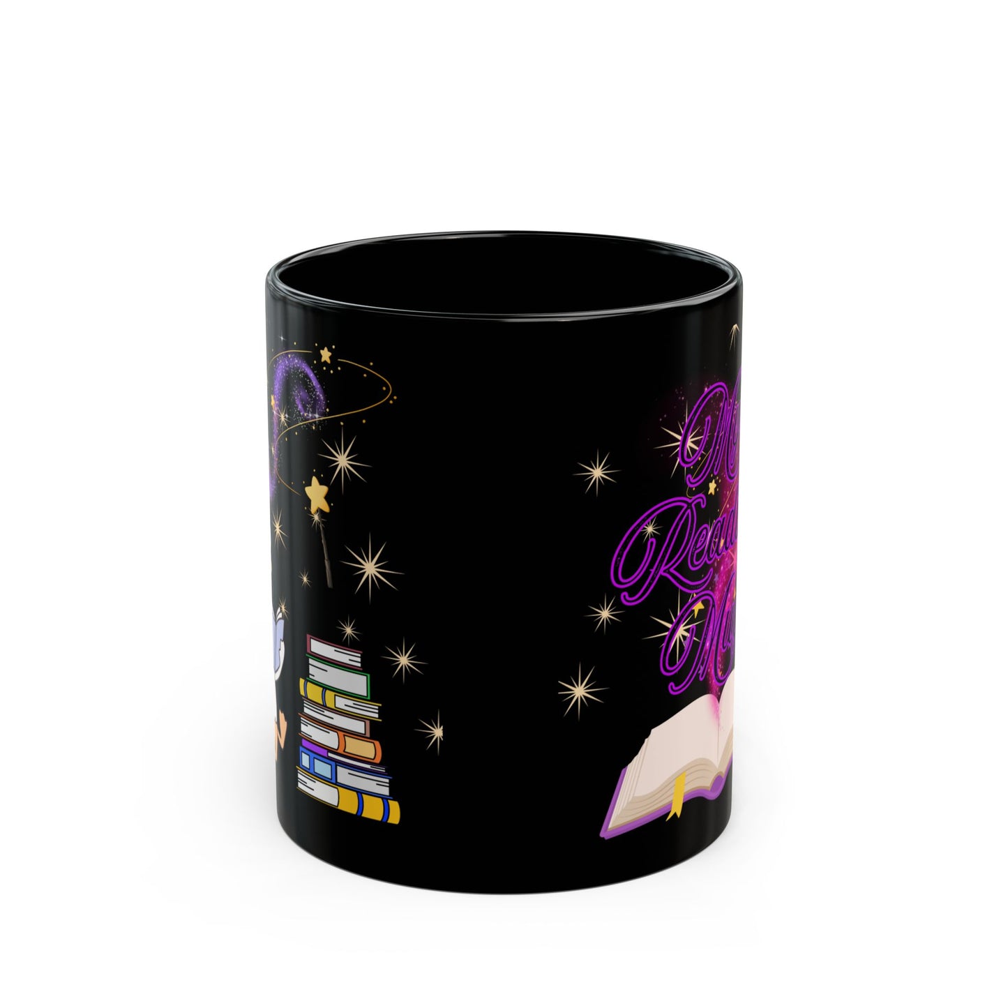 Enchanting Black Reading Mug  Perfect Gift for Book Lovers