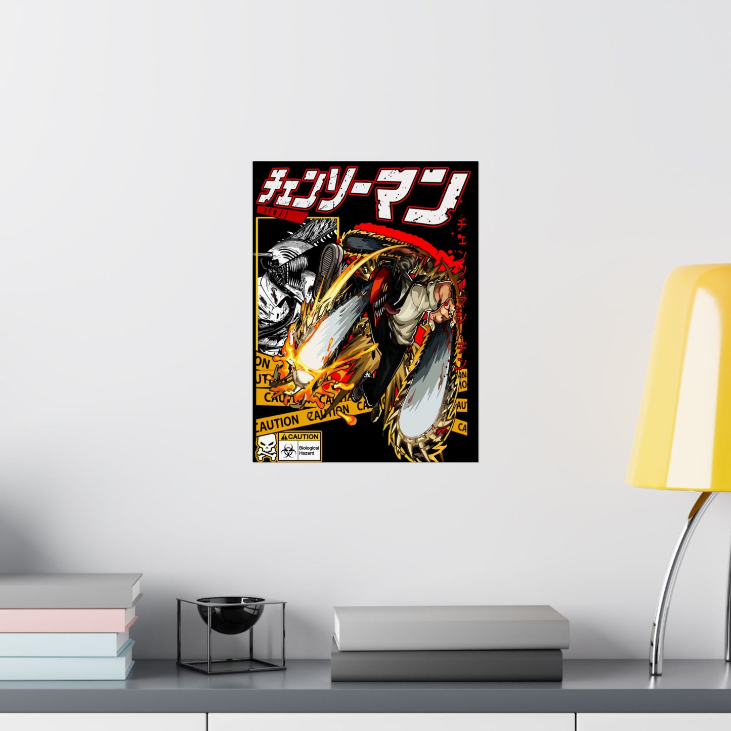 Chainsaw Man Matte Vertical Poster — Anime Action Art Print